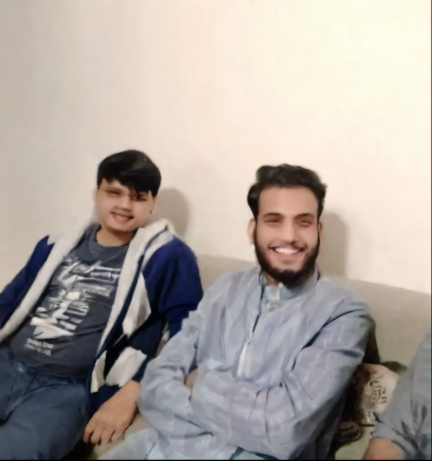 three men sitting on a couch with their arms crossed, very very low quality picture, profile picture 1024px, very clear picture, candid picture, riyahd cassiem, profile pic, kyza saleem, ismail, old picture, khyzyl saleem, mutahar laughing, profile picture, ash thorp khyzyl saleem
