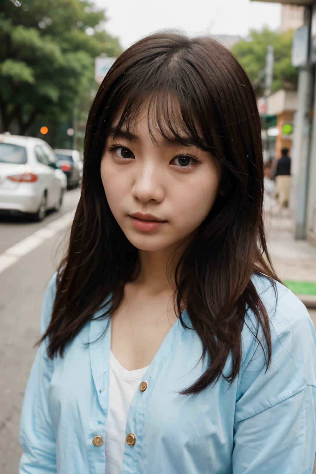 korean girl talk to someone