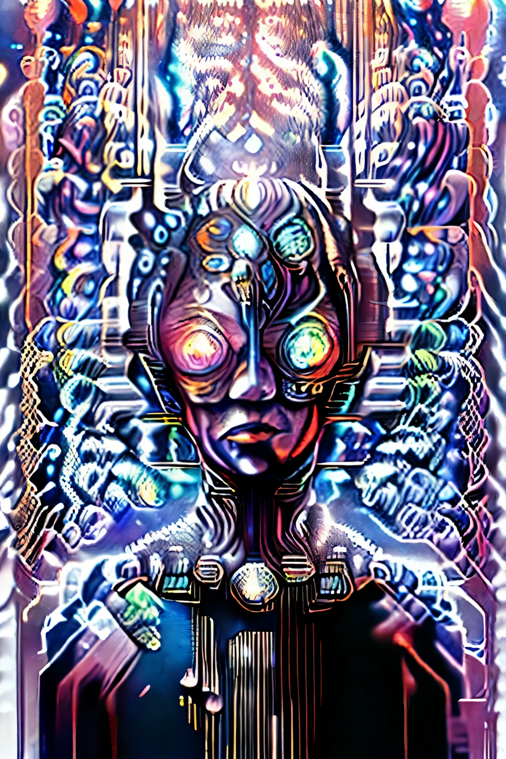 (High resolution, incredibly detailed, masterpiece), intricate close up portrait of a beutifull dragon with inside his eye the universe and stars ,beautifull face,in space , featuring fractal geometry in (vibrant colors:0.6), set against a (galactic background:1.8), bringing together complex, mesmerizing shapes and patterns,dmt ,fractal art,stars and galaxies