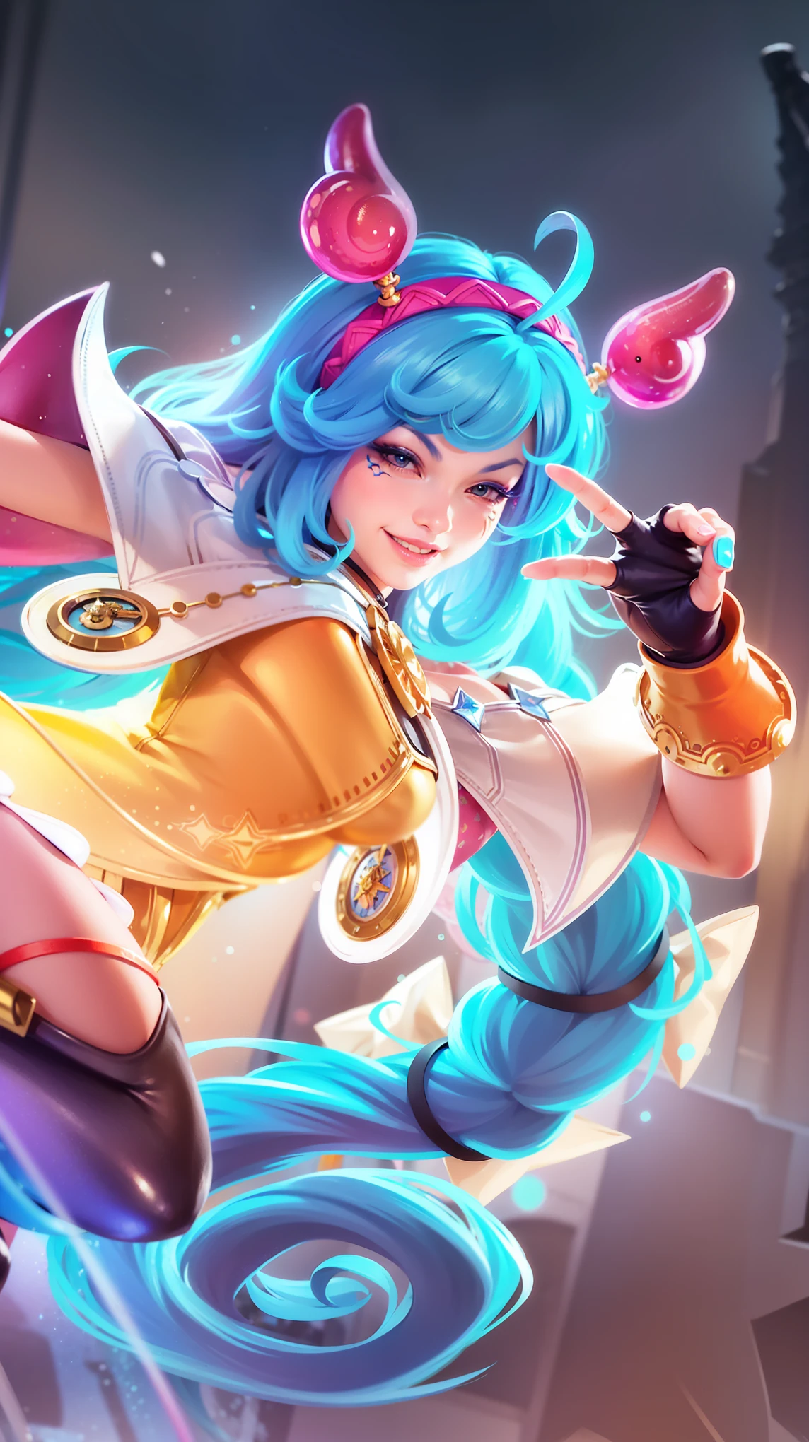 a close up of a cartoon character with a blue hair, portrait knights of zodiac girl, kda, ! dream artgerm, style artgerm, extremely detailed artgerm, arcane jinx, ig model | artgerm, artgerm style, qiyana, rossdraws cartoon vibrant, knights of zodiac girl, artgerm jsc