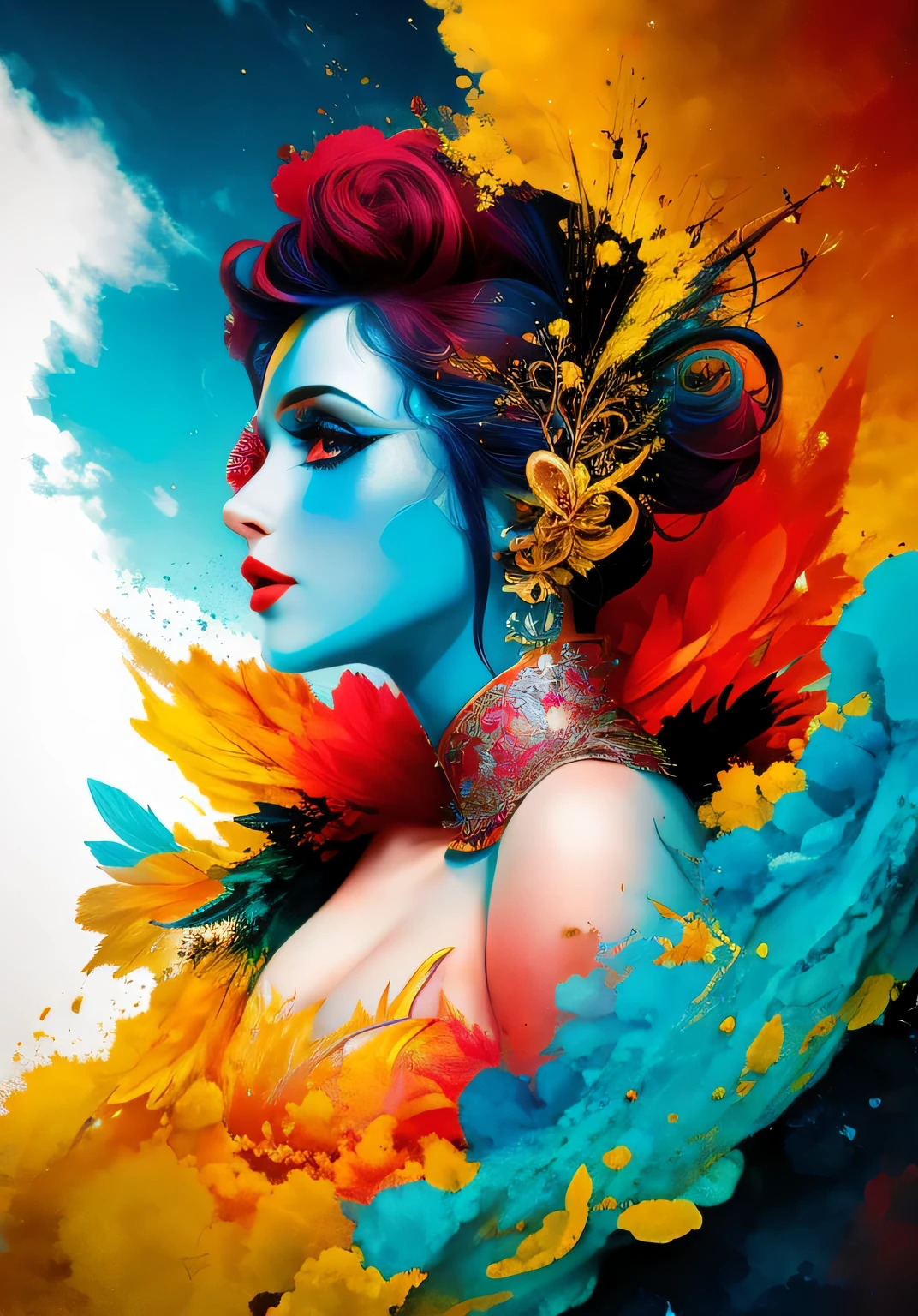 an illustration in style of Alberto Seveso  