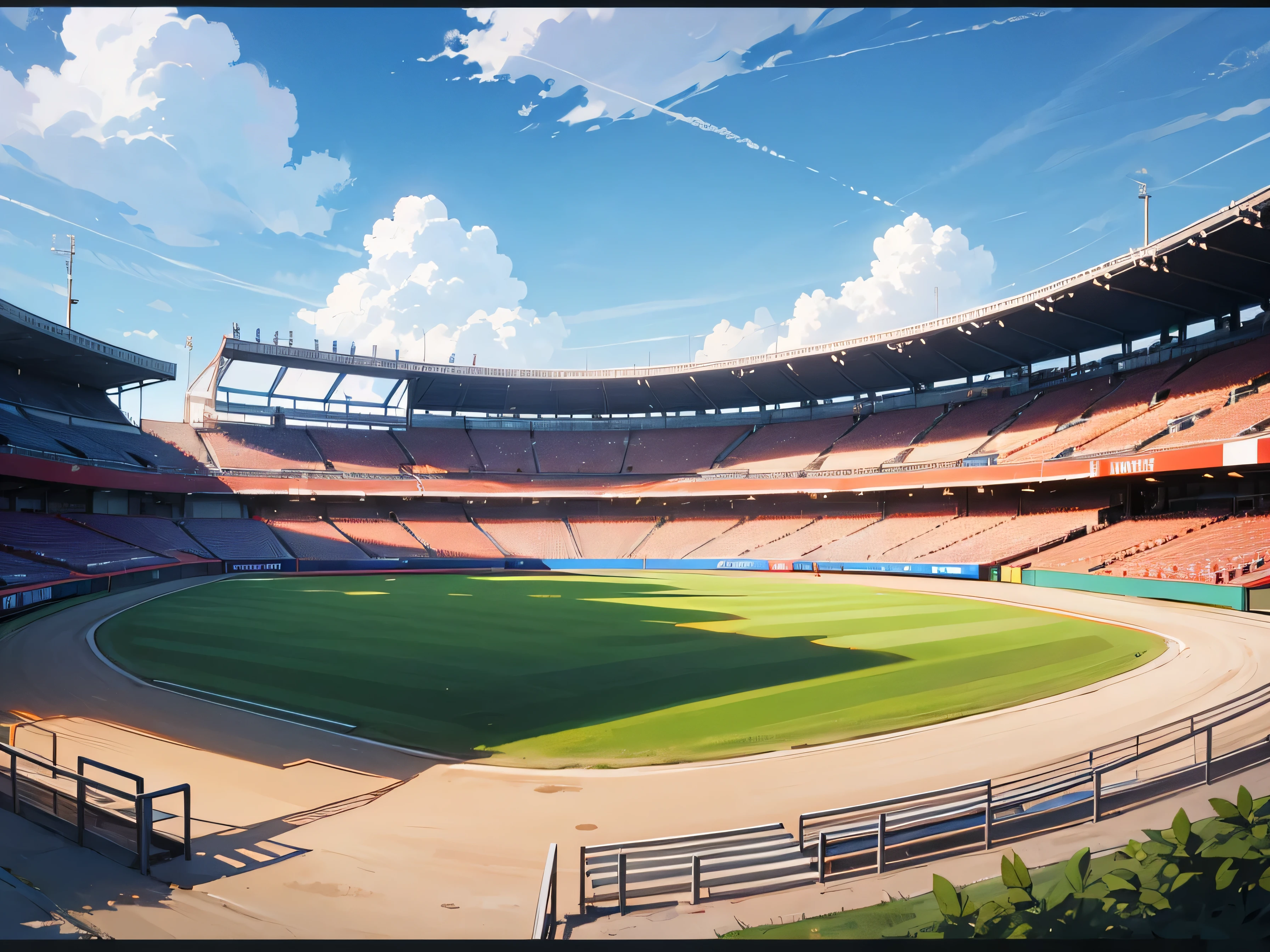 (masterpiece:1.1), (highest quality:1.1),blue sky、baseball Ground