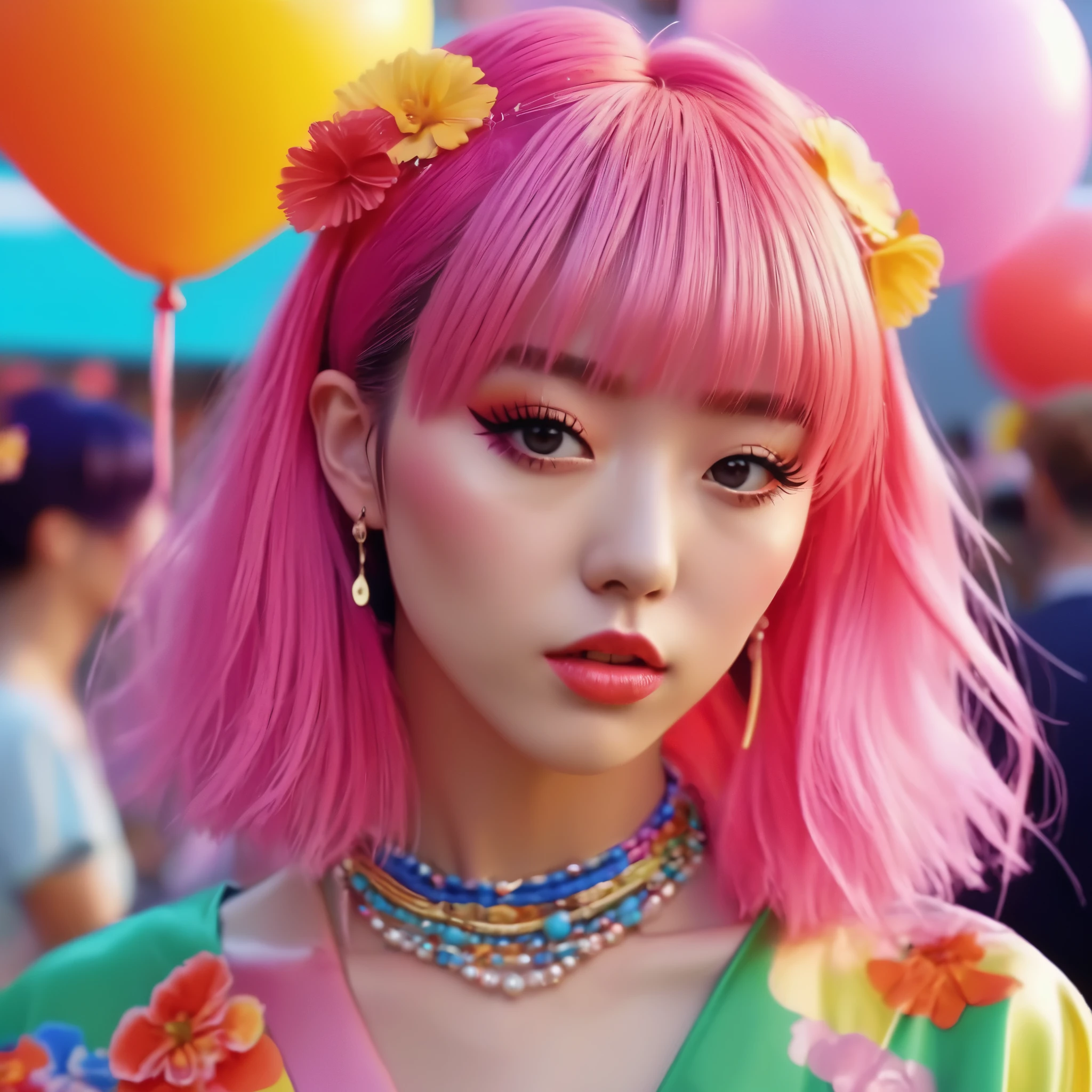 create an image demonstrating the style of ((Cult Party Kei)) style, hyper realism, 8k high definition, vibrant colors, sharp focus, insanely detailed