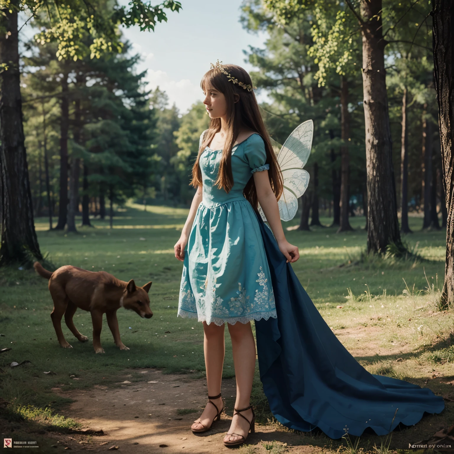 Illustrations for a fairy tale about a girl ,who can talk to animals
