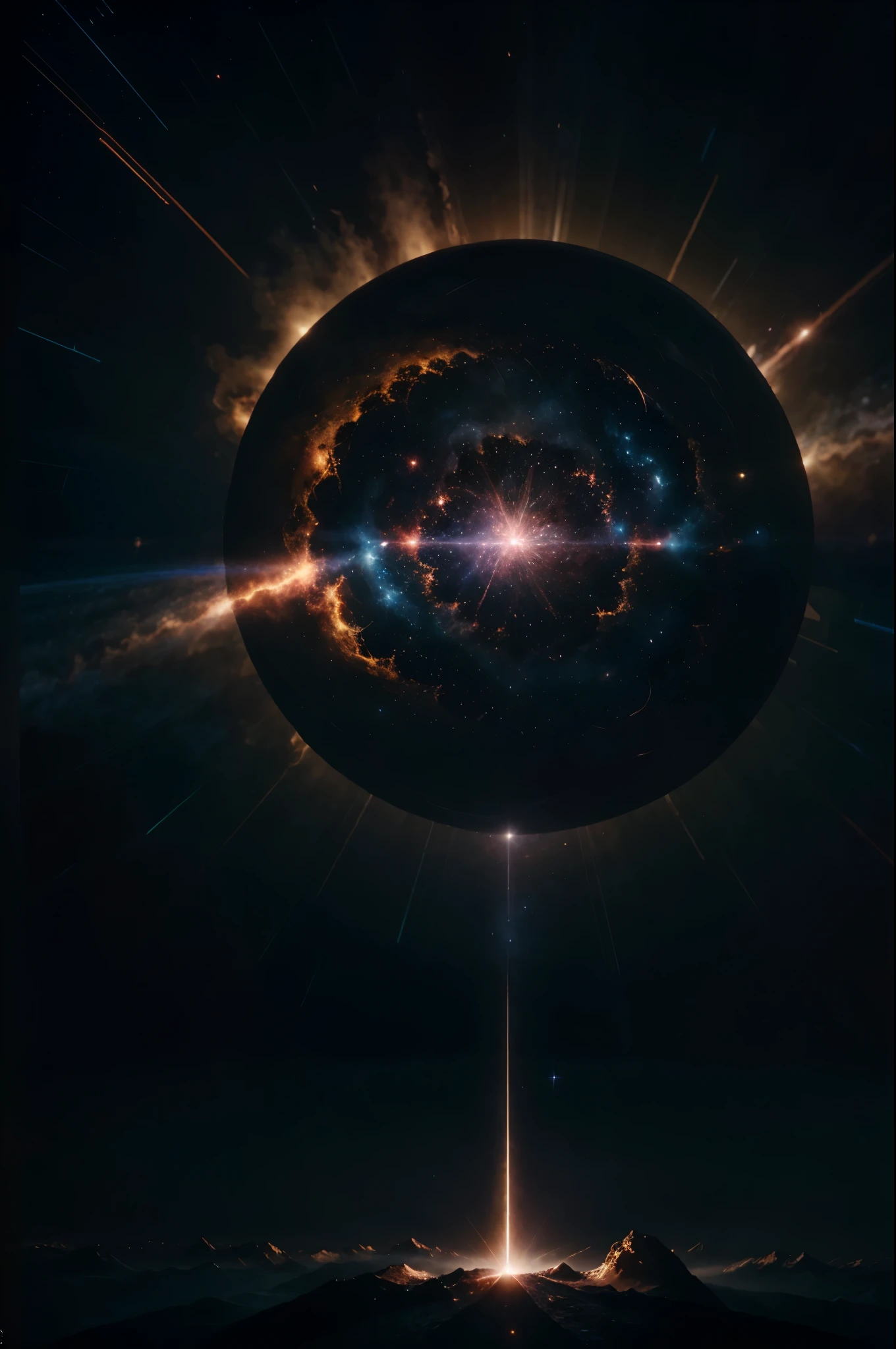 supernova, stars explosions, death of a star, the end of the universe, the cosmos start to break apart, unreal engine 5, depth of field, chiaroscuro, cinematic lighting, motion blur, sparkle, glowing light, god rays, best quality, highres, super detail, UHD
