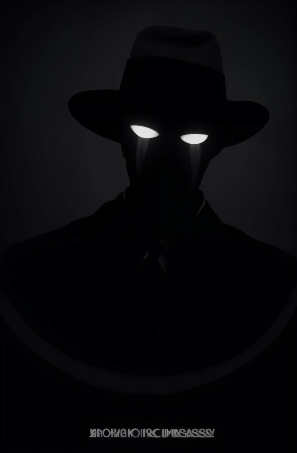 Black and white photo of a man wearing a hat and suit, Dark faceless people, Neo - black, No faces visible, No faces, Noir Detective and a fedora, Silhouette of a stranger, The new black, Mysterious Man, New black style, No eyes, Noir Detective, A mysterious and strange character, Mysterious detective, in the dark
