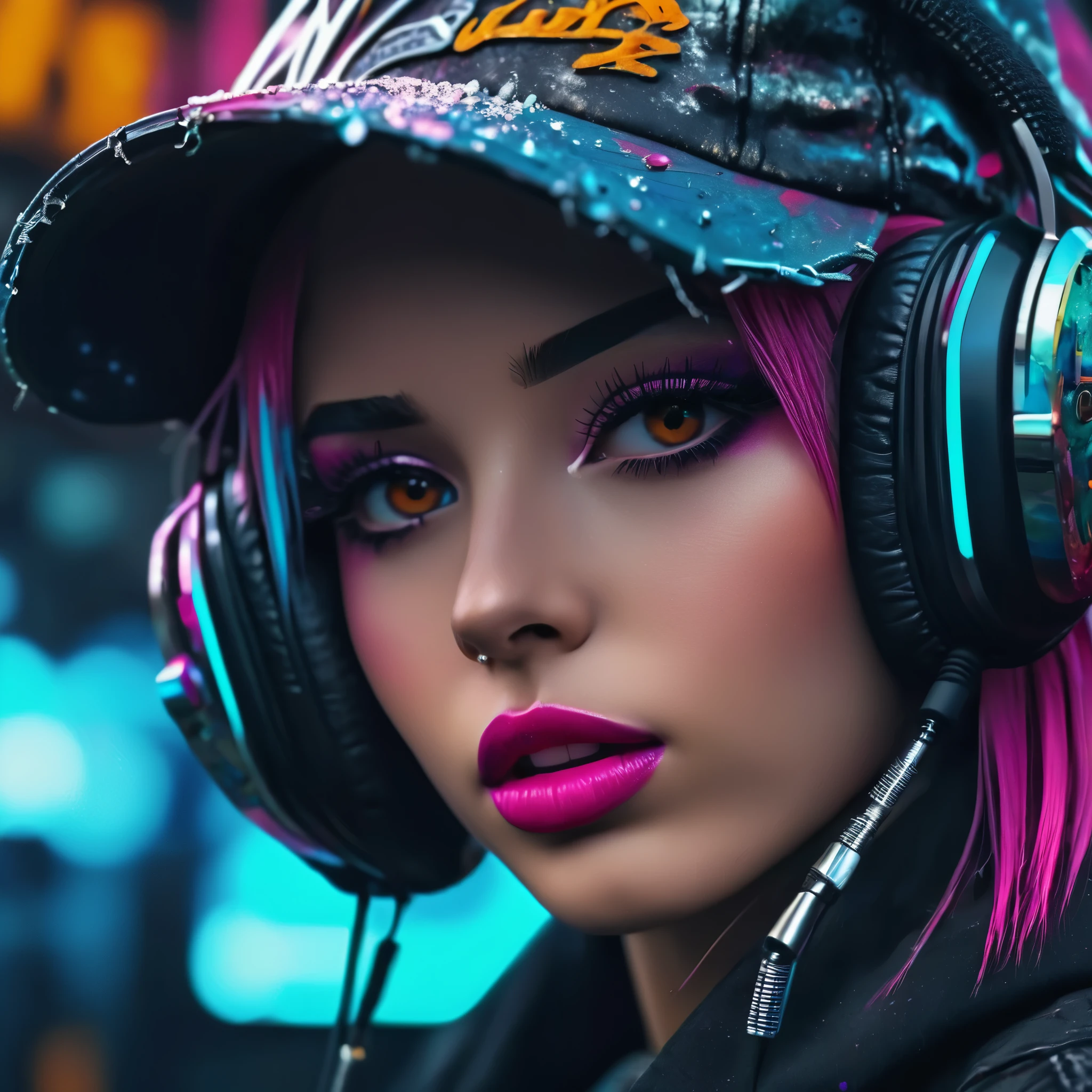 create an image demonstrating the style of ((Cyber Grunge)) style, hyper realism, 8k high definition, vibrant colors, sharp focus, insanely detailed