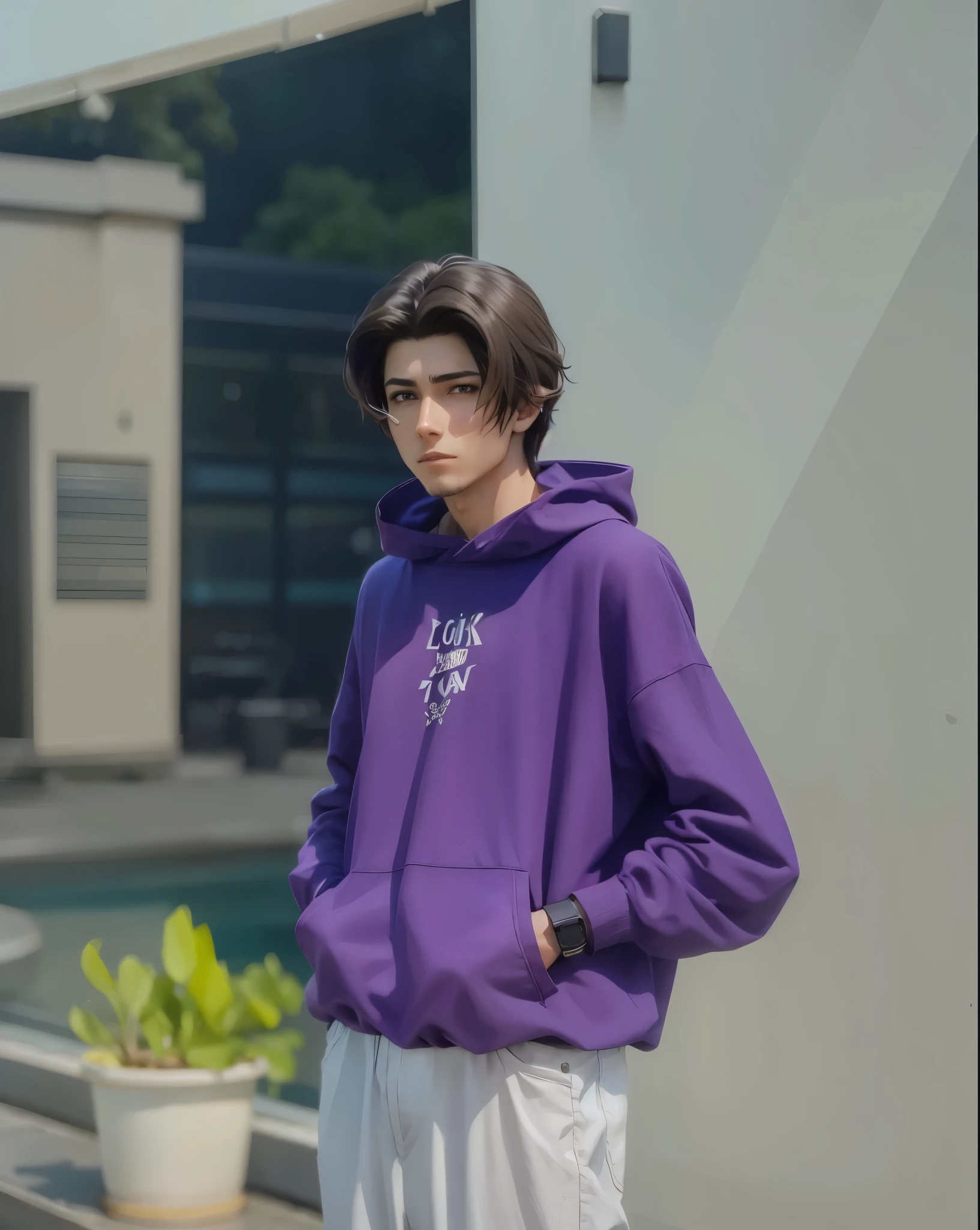 Realistic, High quality, male anime character