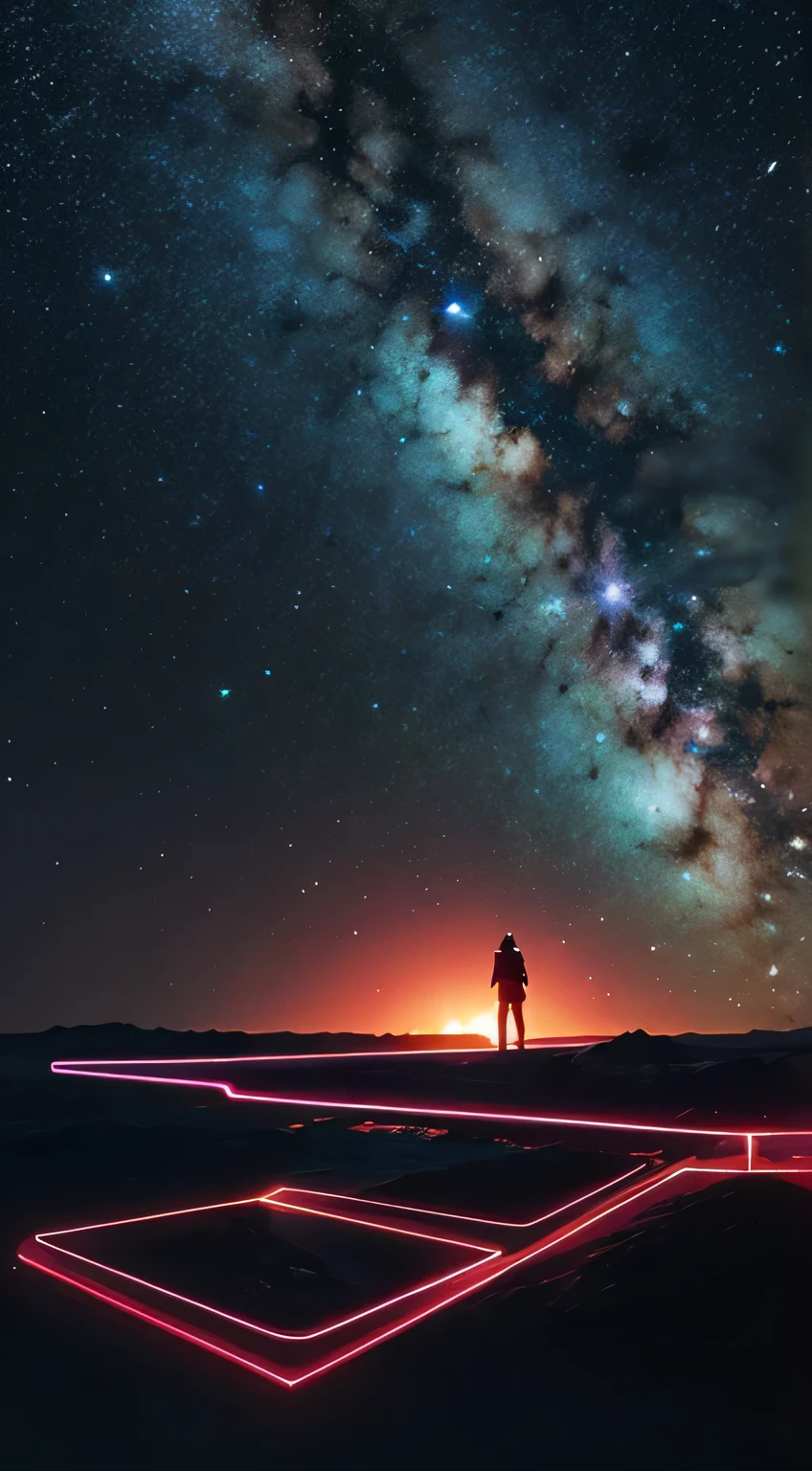 Generates an anime-style illustration depicting a night space exploration scene. The artwork is、Need to represent a spaceship embarking on an adventure in the vast cosmic night. include stars, Milky Way, and a strange feeling. Image resolution must be 1080x1920 pixels.
