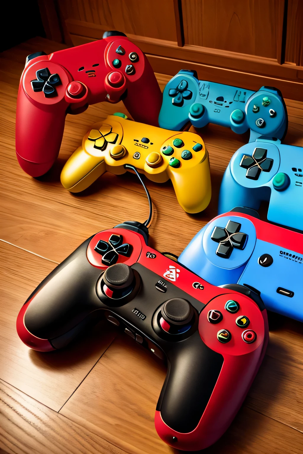 various game controllers