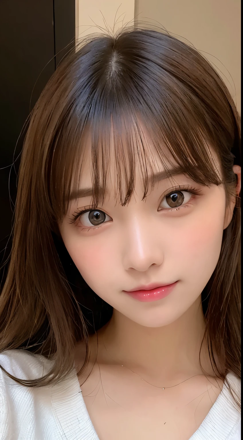 table top, highest quality, shape, Super detailed, finely, High resolution, 8k wallpaper, 完璧なダイナミックな構shape, beautiful and detailed eyes,  small breasts, natural color lip, smile,20 year old girl、beautiful and detailed face、perfect and beautiful face,Big eyes、RAW photo、beautiful and detailed eyes、small face、beautiful duplex、slim face and style、beautiful golden ratio face、idol face,cute