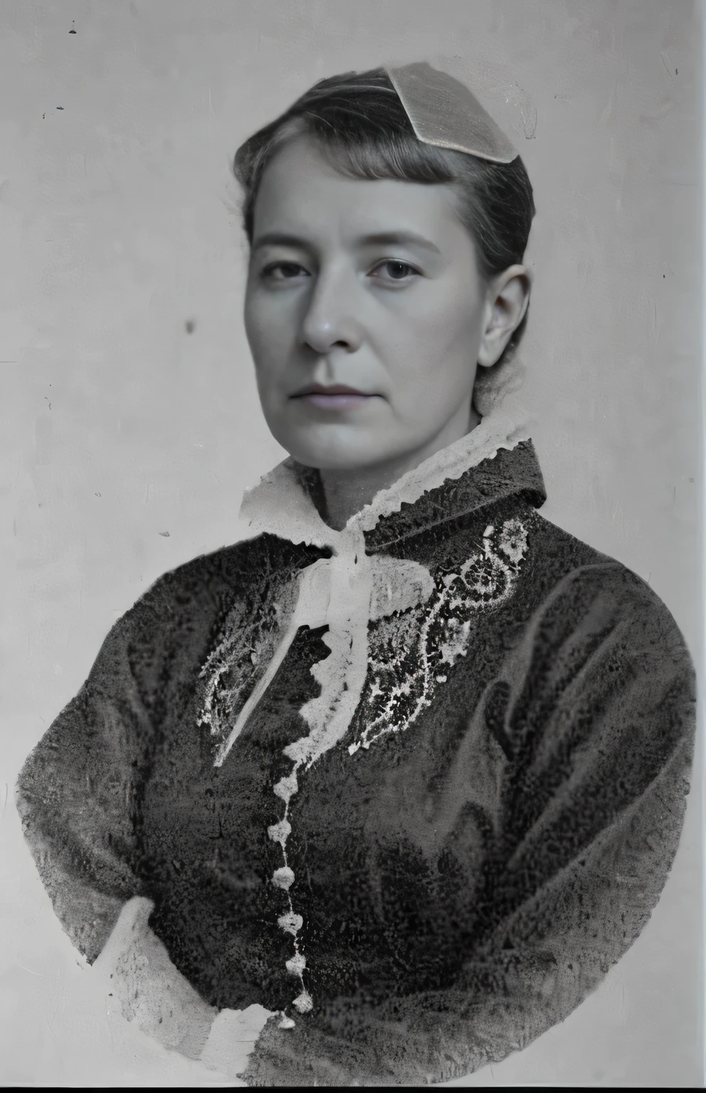 a black and white photo of a 65 years woman in a dress and hat, inspired by Maria Johanna Görtz, portrait of lumastina celerraria, anna kovalevskaya, tekla evelina severin, inspired by Heinrich Maria Davringhausen, by Maria Johanna Görtz, inspired by Dorothea Warren O'Hara, inspired by Clara Miller Burd