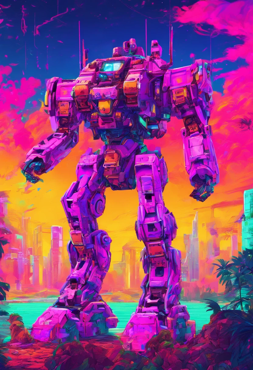 Abandoned Mech, ancient ruins, best quality, masterpiece, Representative work, official art, Professional, Ultra intricate detailed, 8k