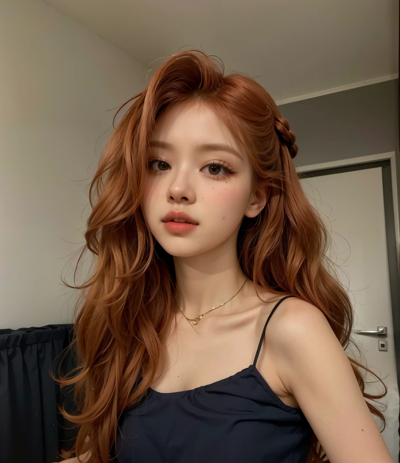 Jennie com cabelo cacheado ruivo Jennie Blackpink ruiva cabelo cacheado cachos