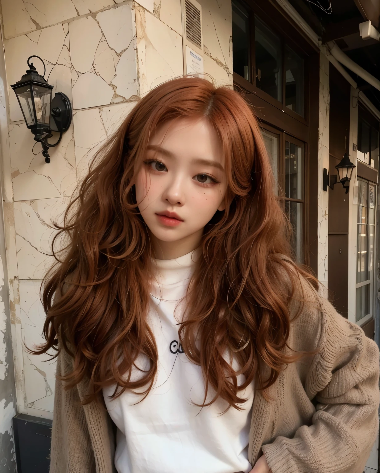 Jennie com cabelo cacheado ruivo Jennie Blackpink ruiva cabelo cacheado cachos