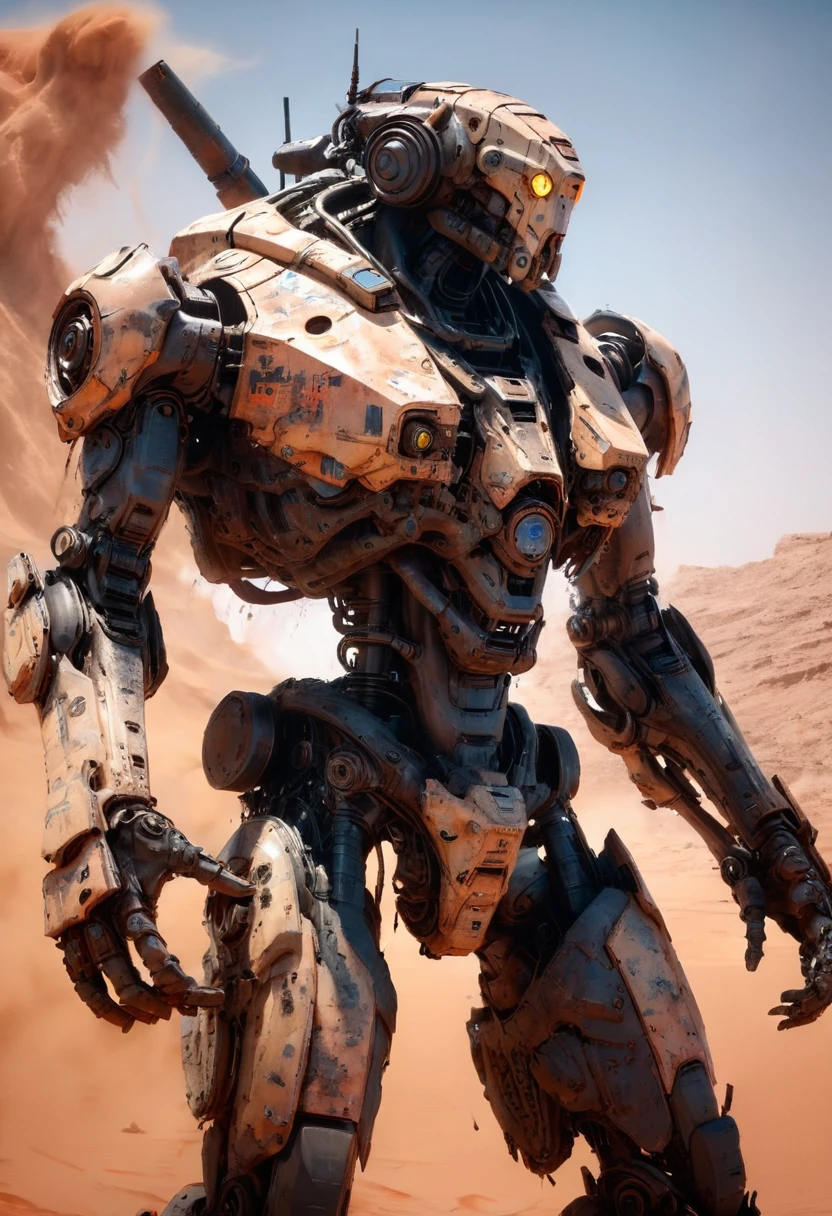 ealistic photo of ((hulking hydraulic biomechanical exoskeleton armored robot)), (detailed face), sunset, sweaty, grime, post-apocalyptic, long hair, cyberpunk, (modelshoot style), nsfw, catastanna20