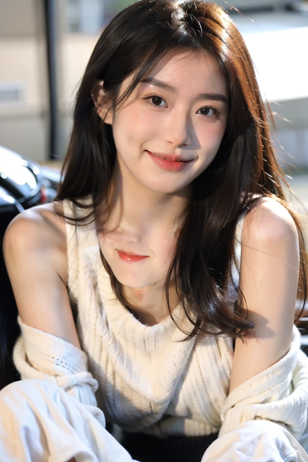 Realistic Skin,In detail, High resolution, high quality、Perfect dynamic composition, Beautiful fine details, Medium Hair, 、Natural color lip,Kamimehibuya、20-year-old girl、1 person、Clear Skin、Shiny Hair、Tabletop, 最high quality, figure, Very detailed, In detail, High resolution, 8k、The correct state of the human body、squat、Laughter,Hair dancing in the wind,thick,Winters,your,Temperature 0°C,(cheers)、(victory)