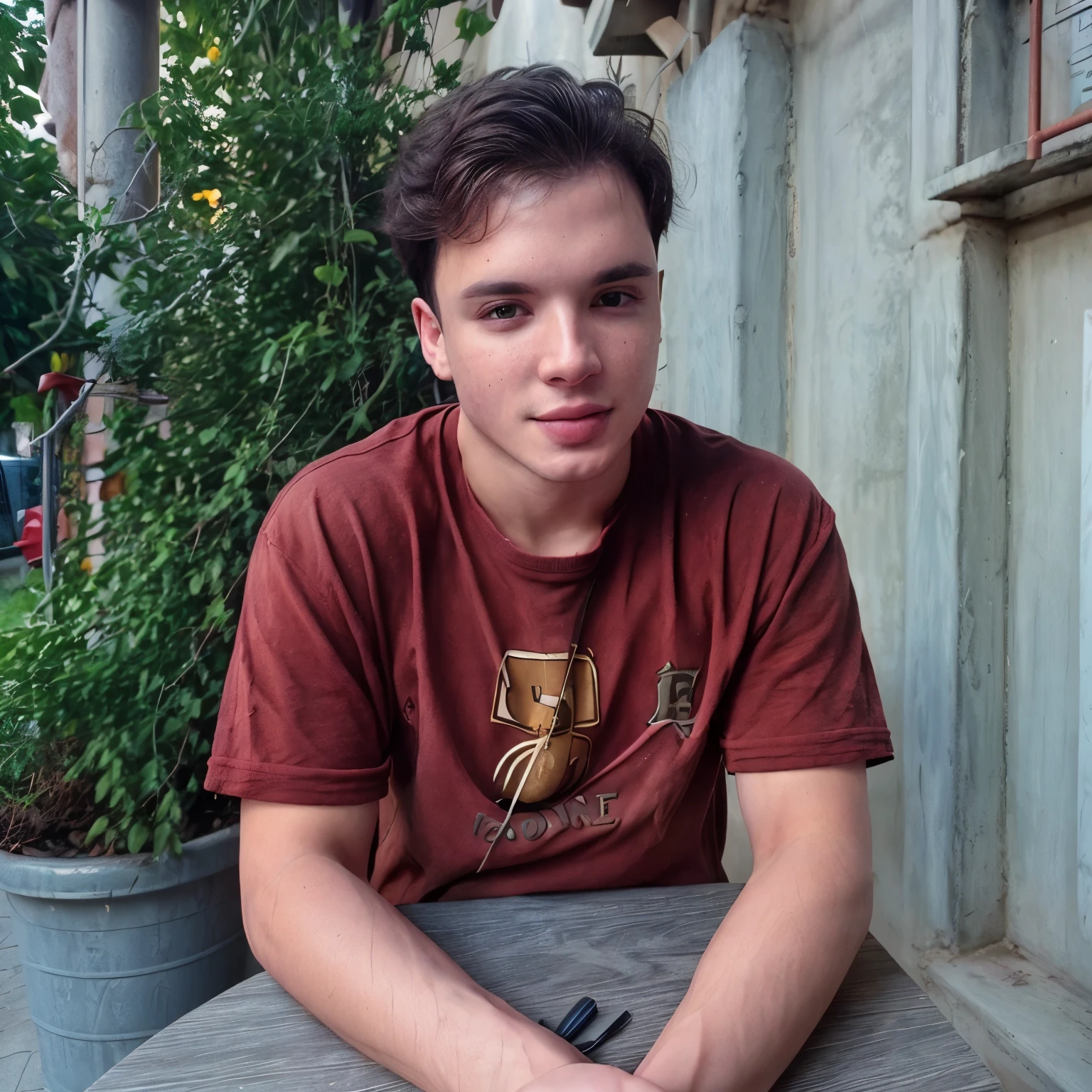 (masterpiece:1.2), best quality:0.8, thanaki, a cute guy, (beautiful hair), vintage, bronze hue, medium format, fuji superia 400, iso 400, hyperrealistic, perfectly rendered, grainy, hard focus, intricate details, cinematic, fine details, highly detailed, sharp focus, 4 k, 16 k, ankymoore