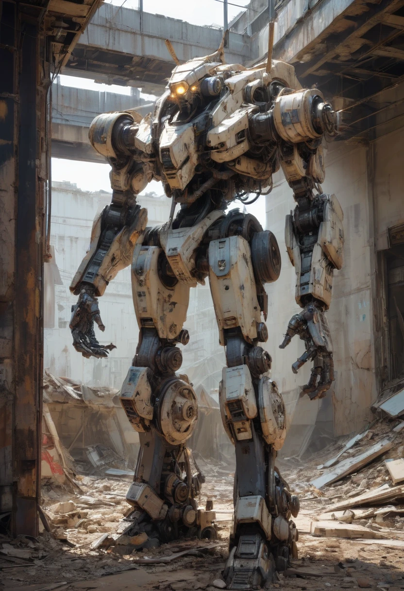 Abandoned Mech by ashley_wood, best quality, masterpiece, Representative work, official art, Professional, Ultra intricate detailed, 8k