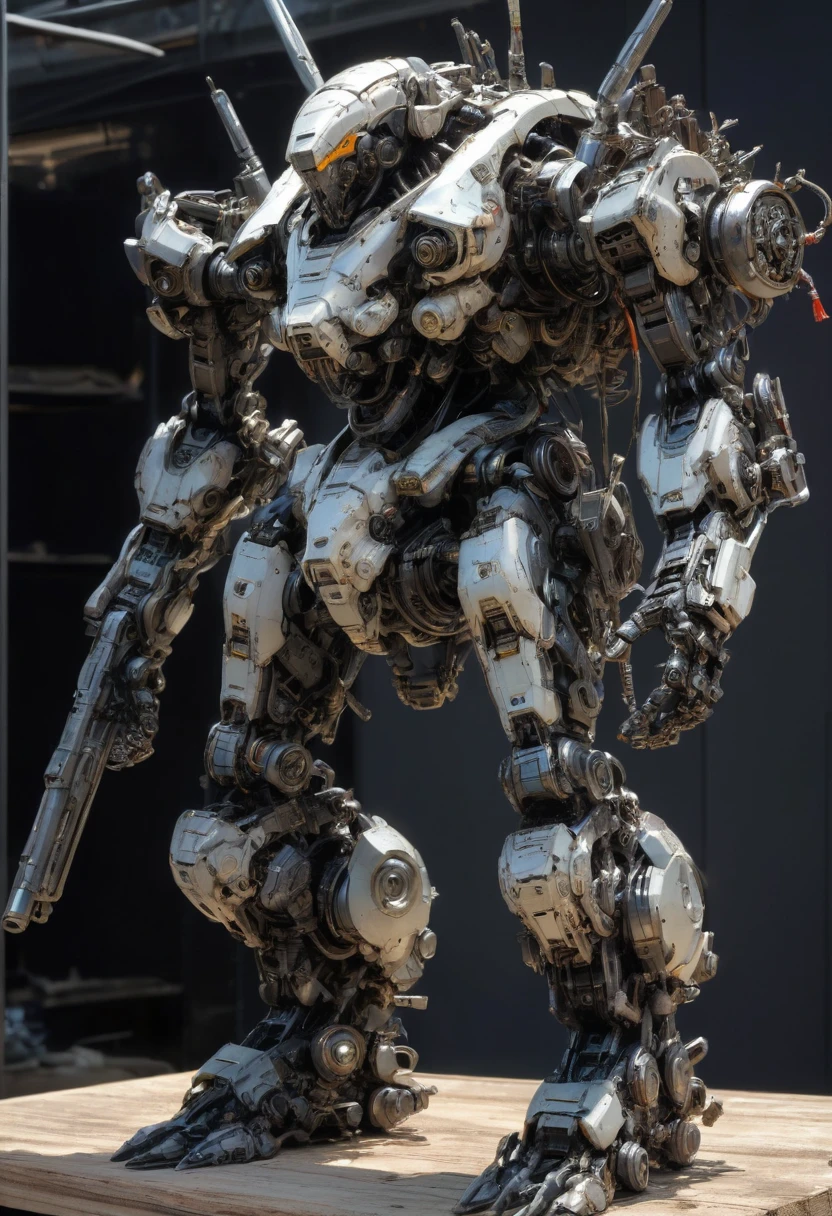 Abandoned Mech by Tsutomu Nihei, best quality, masterpiece, Representative work, official art, Professional, Ultra intricate detailed, 8k