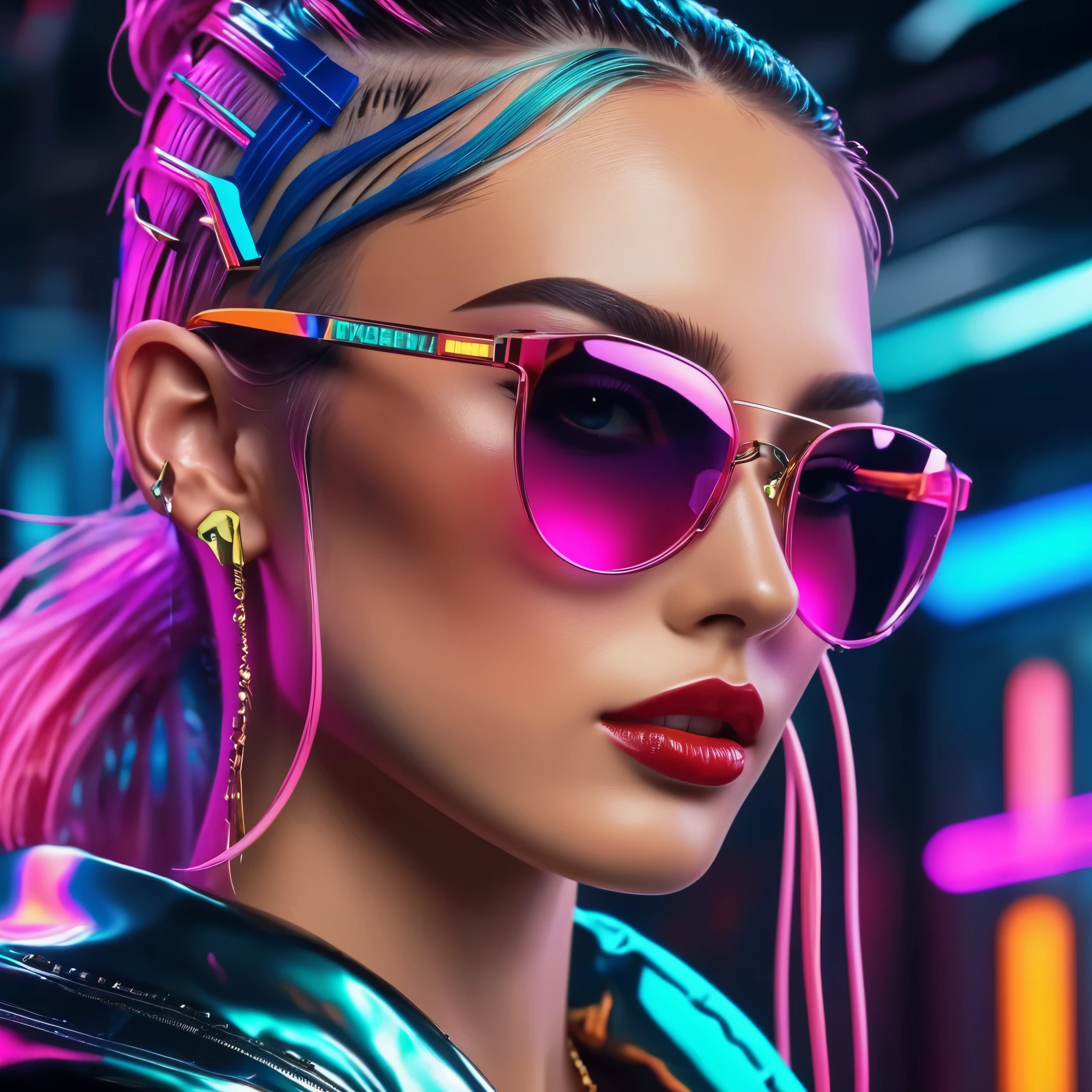 create an image demonstrating the style of ((Cyber Stylin)) style, hyper realism, 8k high definition, vibrant colors, sharp focus, insanely detailed