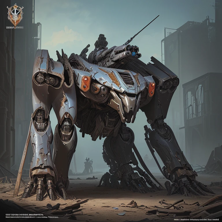 Abandoned Mech, dark fantasy concept art, (best quality, masterpiece, Representative work, official art, Professional, Ultra intricate detailed, 8k:1.3)