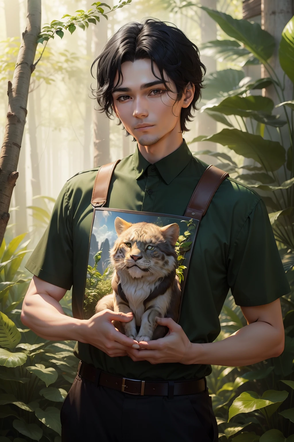 Lastly, meet Leo, the Nature Lover, a friendly and nature-loving  with black hair. Surrounded by plants and animals, Leo possesses a unique gift for communicating with fauna and flora. He takes on the role of an environmental guardian, teaching his friends the importance of cherishing and caring for our planet.