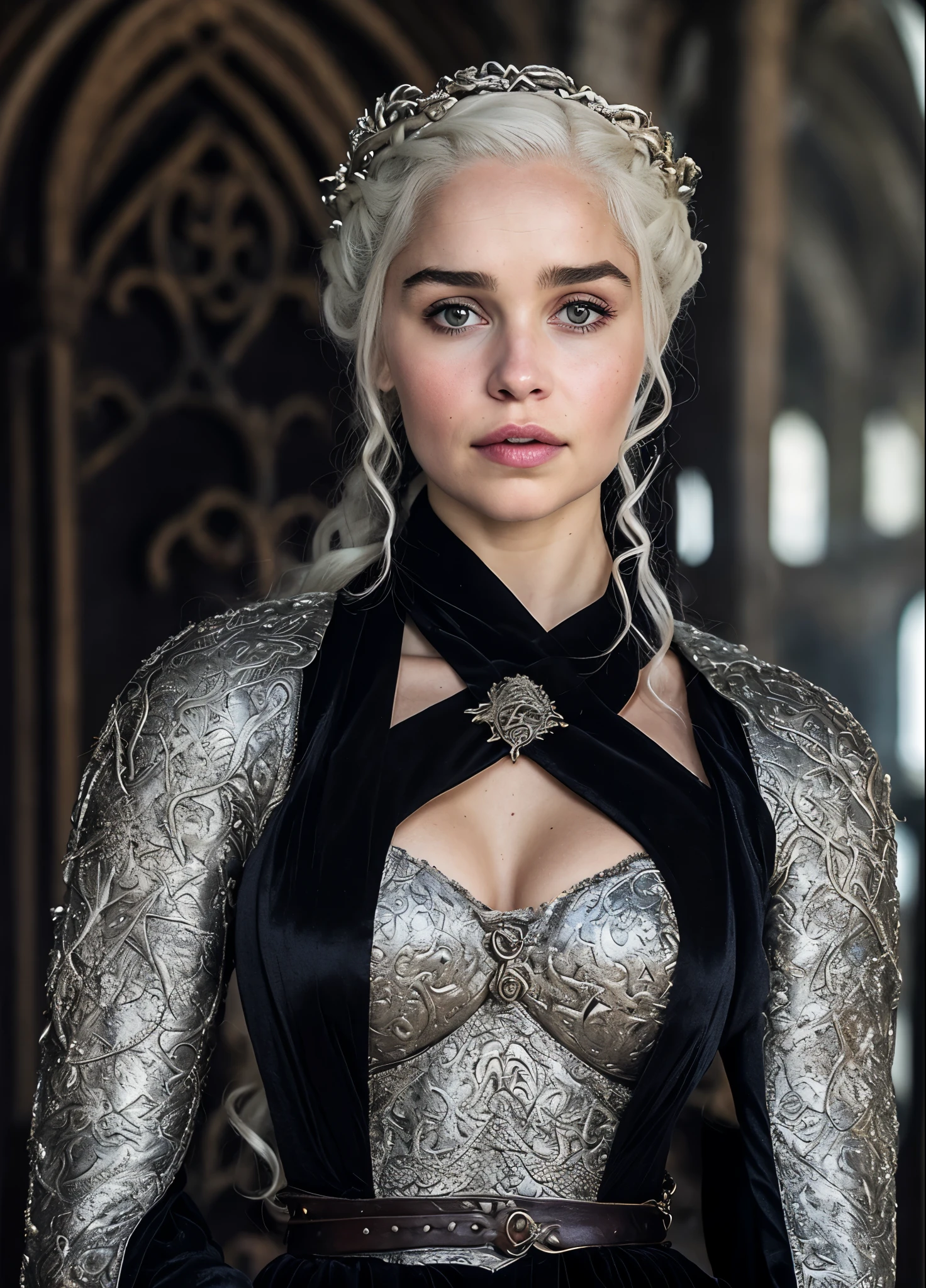 Royal Satin dress, Perfect eyes, flawless Beauty, pierced eyes, Masterpiece, Daenerys Targaryen, Gorgeous woman, queen, Queen Lady, Princess of Dragonstone, black mole on breast, The Unburnt, Queen of Meereen, Queen of the Andals, the Rhoynar and the First Men (claimant), Protector of the Seven Kingdoms (claimant), Khaleesi of the Great Grass Sea, Breaker of Shackles, Mother of Dragons, The One Who Was Promised, Lady of Dragonstone , 45 years Old, she is a Full growned lady now, beautiful mature lady, the queen, milf beauty, mature queen, Best quality, a small, charming Beauty, a captivating woman, fully ripen milf body, lustful queen, alluring appearance, unrivaled beauty, wonderful breasts, large breasts, mediaeval erotic costumes, a Game of Thrones-inspired costume, a close-up of a woman from the middle ages, Daenerys Targaryen, Daenerys, resembles Emilia Clarke, Emilia Clarke, scene from "Game of Throne," deep cleavage, warrior princess, healthy body, perfect thick body, attractive figure, fleshy body, style of "Game of Throne," beautiful lady, beautiful woman, mediaeval clothes, stunning woman, 8K, insane details, dress made of clothes and jewelry, perfect hair, styled hair, high clarity eyes, perfect hands, perfect fingers, perfect eyes