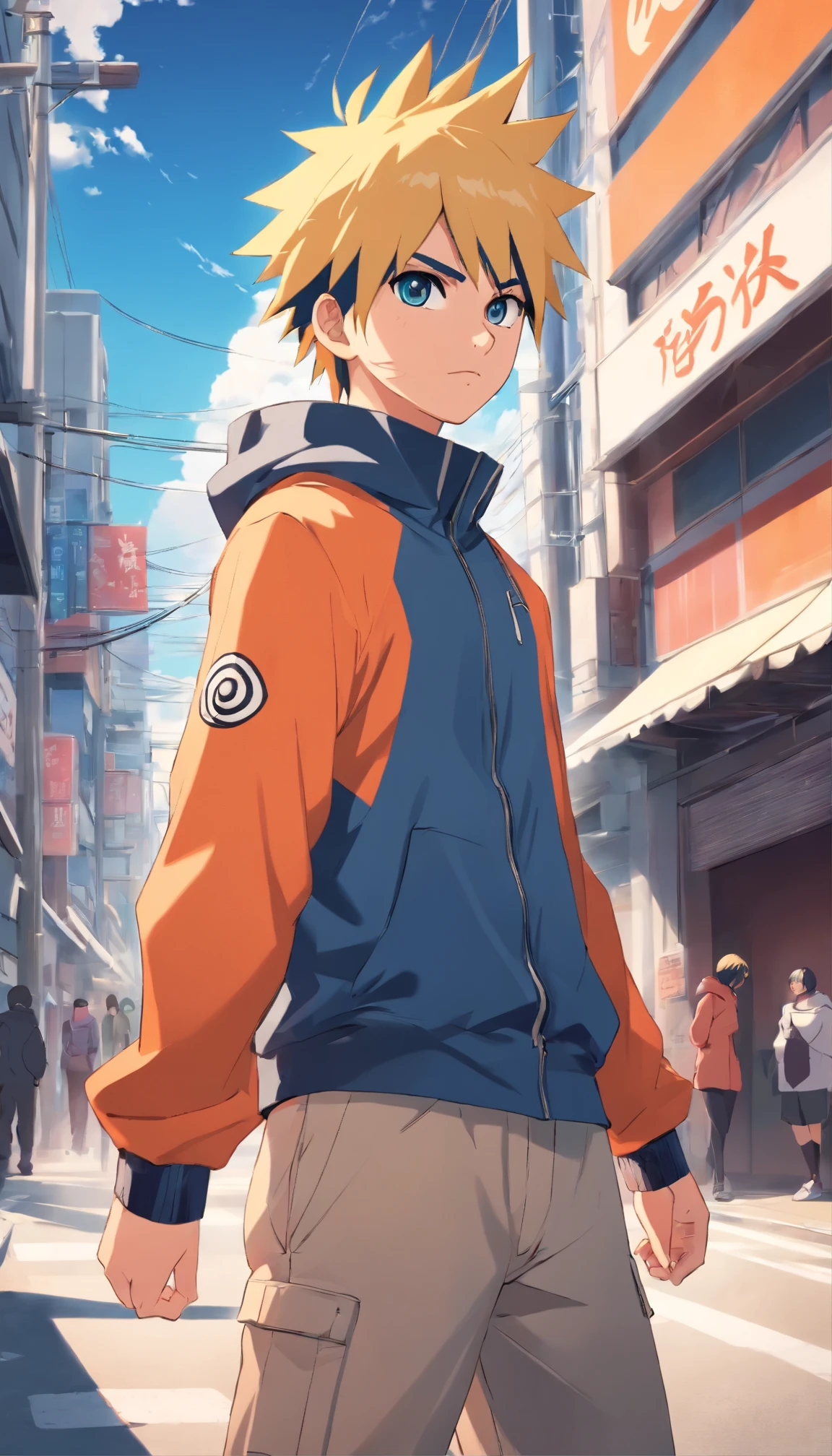 Naruto in street wear style