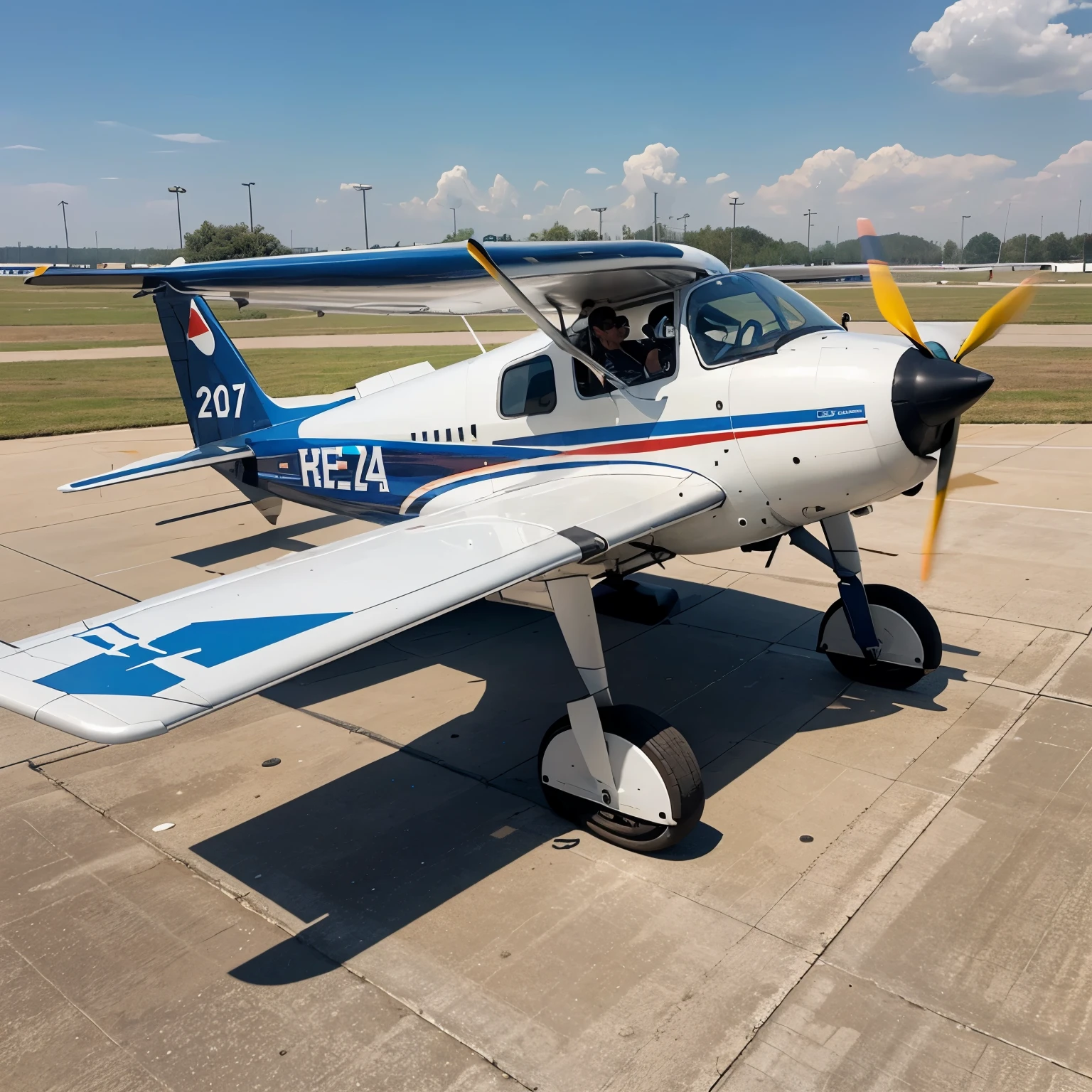Gas-powered plane