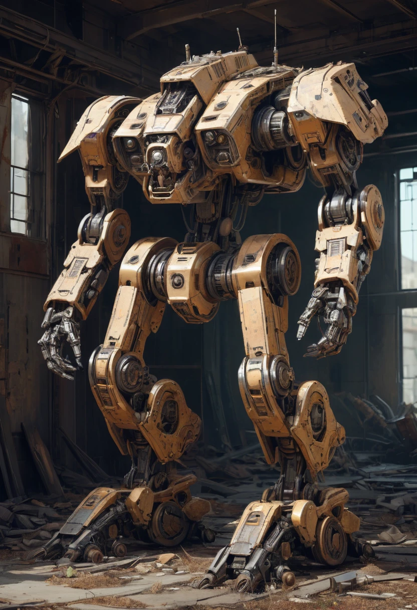 Abandoned Mech by Alexandra Petruk(Alex Petruk), best quality, masterpiece, Representative work, official art, Professional, Ultra intricate detailed, 8k