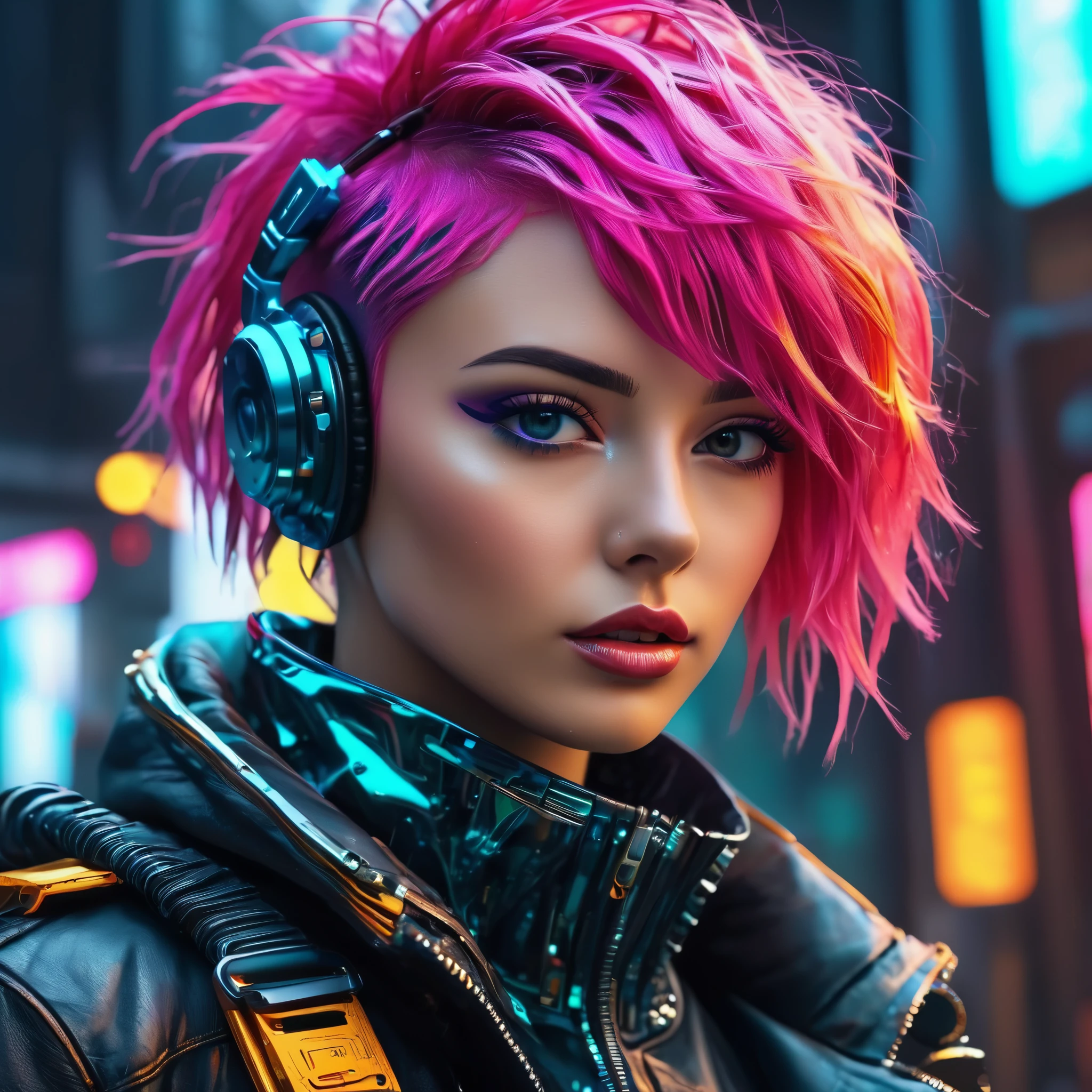 create an image demonstrating the style of ((Cyberneticpunk)) style, hyper realism, 8k high definition, vibrant colors, sharp focus, insanely detailed
