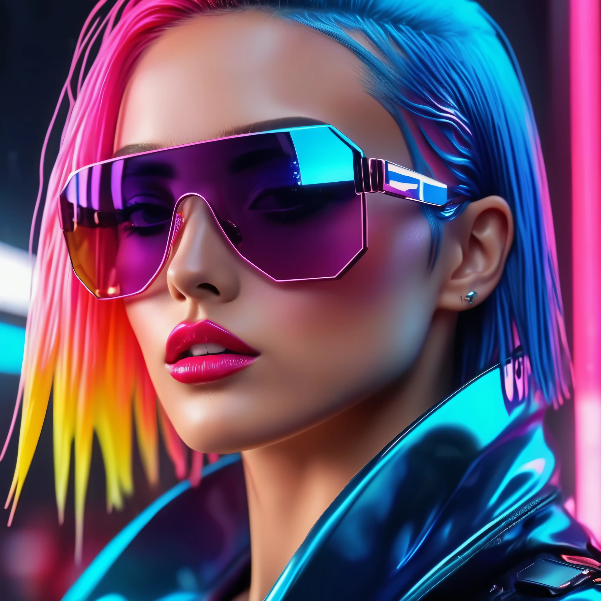 create an image demonstrating the style of ((Cyberpop)) style, hyper realism, 8k high definition, vibrant colors, sharp focus, insanely detailed