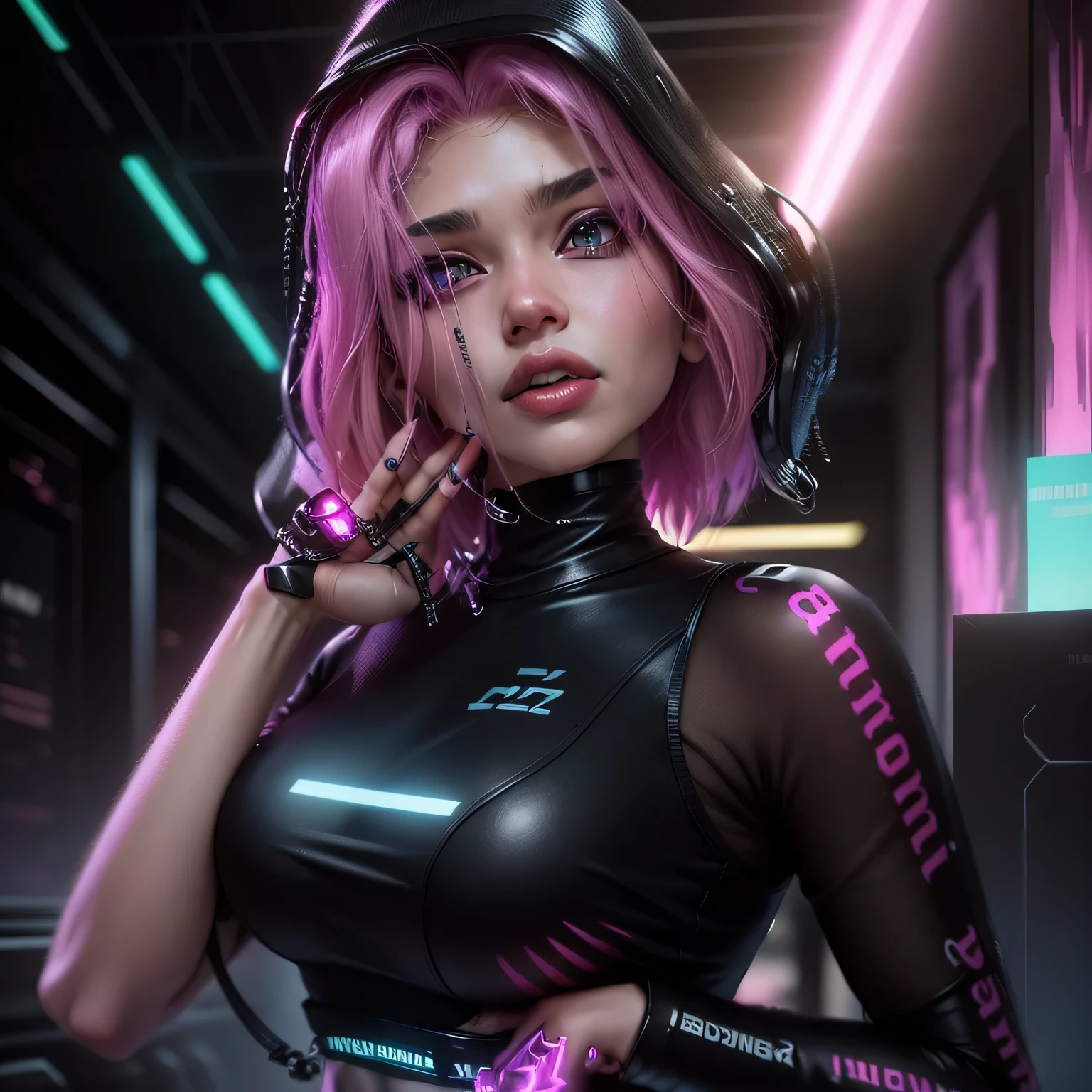 The girl makes people pity the queen-style sci-fi cyberpunk despair