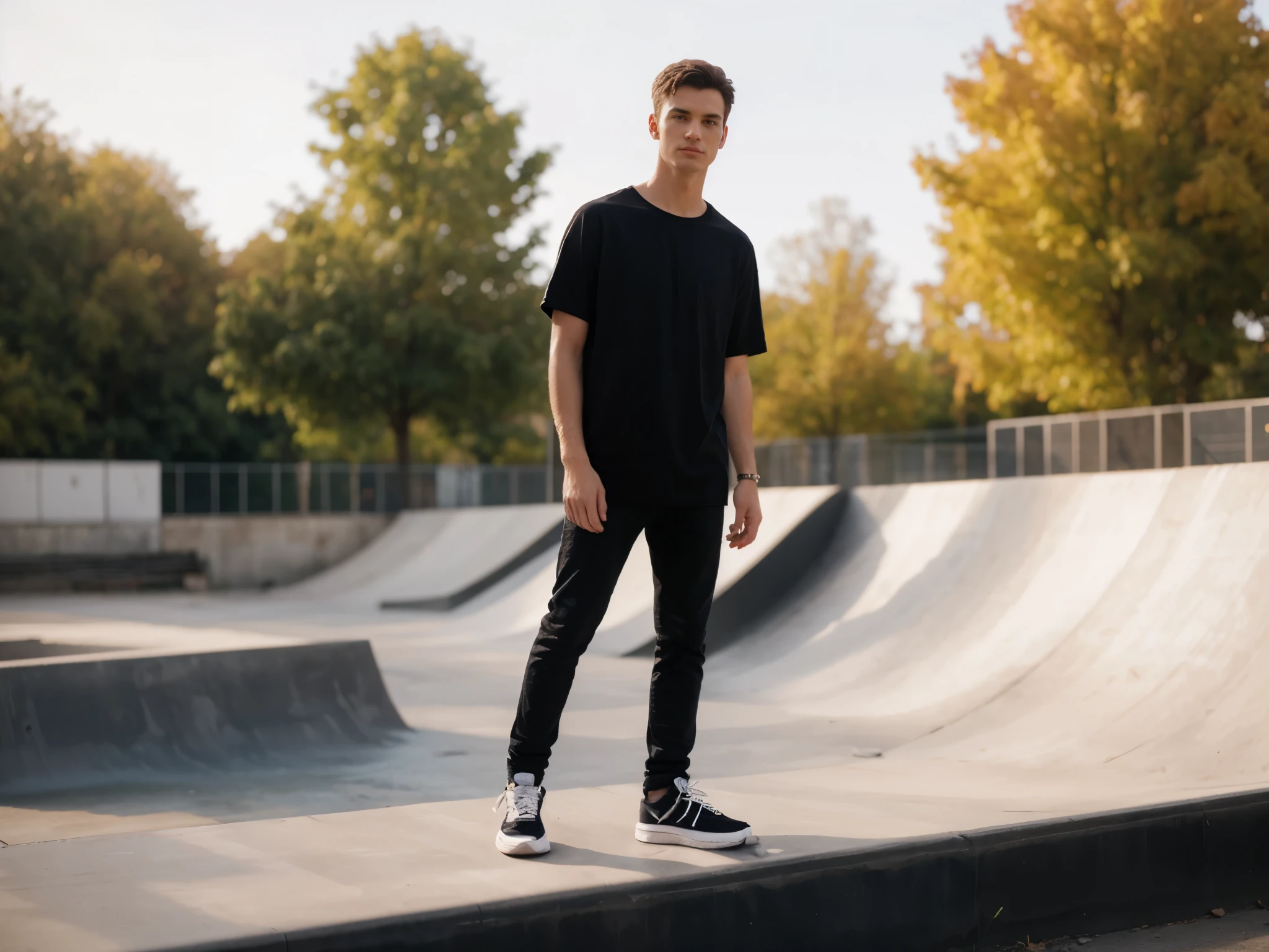 "Generate a professional realistic flat front view T-shirt mockup for a clothing brand. The white T-shirt should have a realistic cotton fabric texture, lying flat on a simple and uniform background. Ensure a oversized fit (not skinny), exclude human elements, and emphasize a clean and realistic design. Provide a single T-shirt in the preview, not multiple shirts, darker background