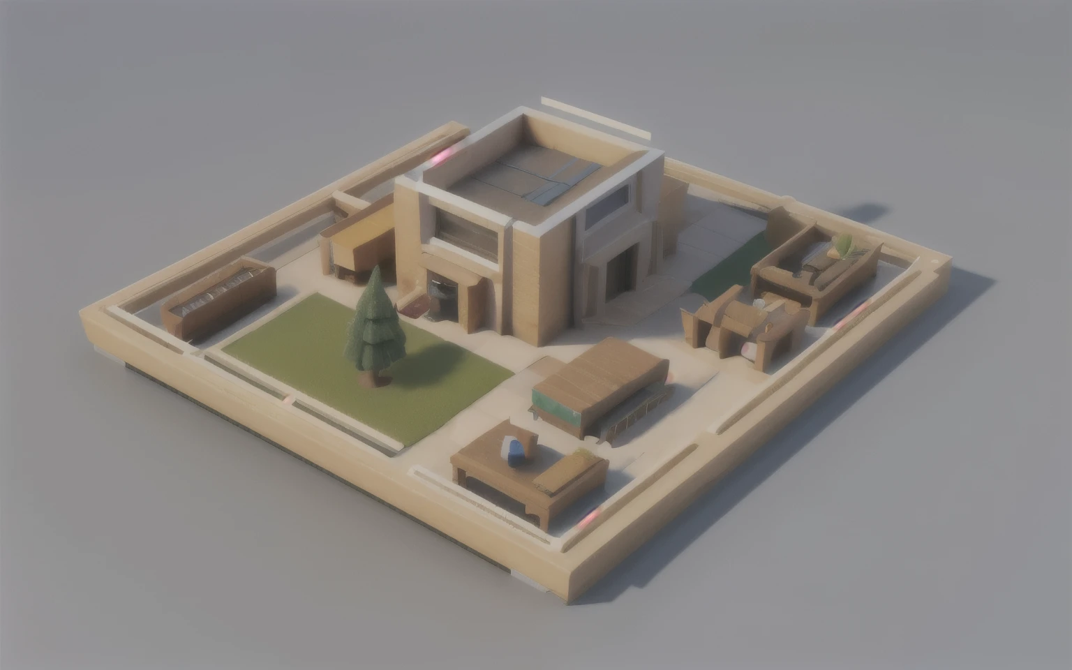 isometric view, open hand, correct light and shadow, 3d rendering