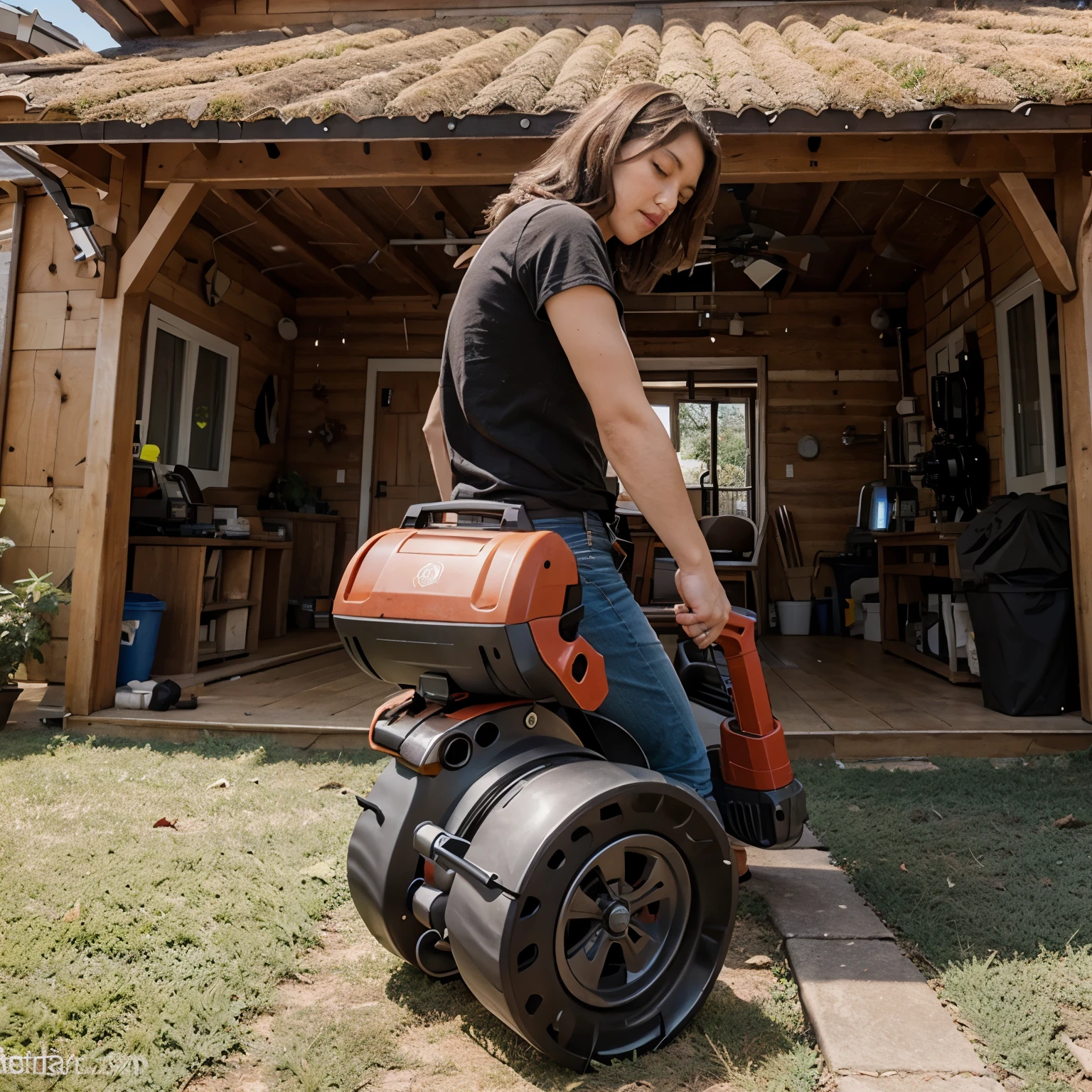 Attachment for leaf blower For rolling houses