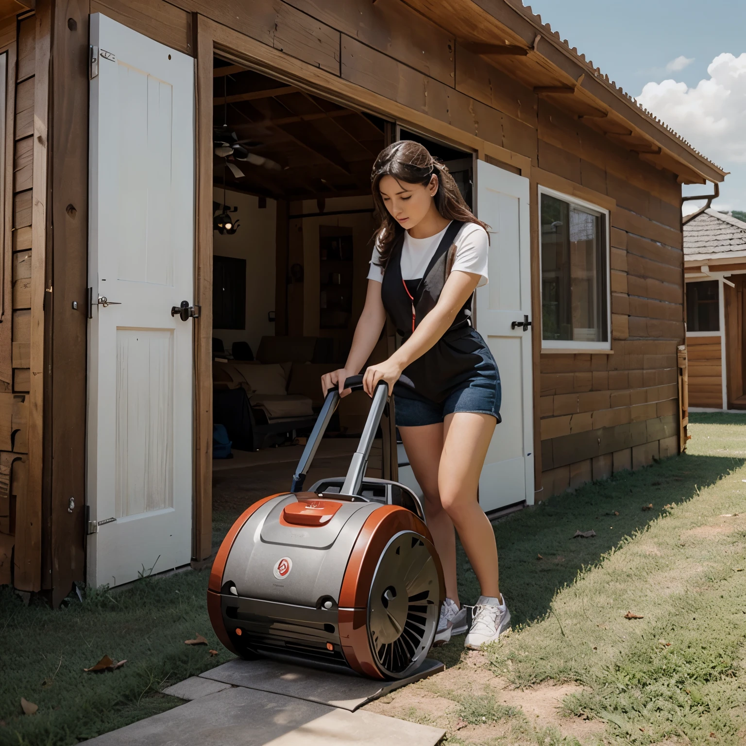 Attachment for leaf blower For rolling houses