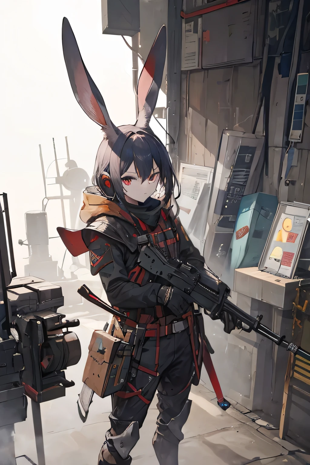 rabbit warrior prepared for war against machines 