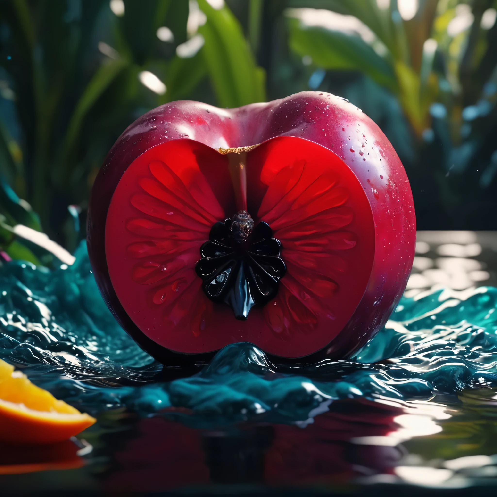 create an image demonstrating the style of ((Dark Paradise)) style, hyper realism, 8k high definition, vibrant colors, sharp focus, insanely detailed