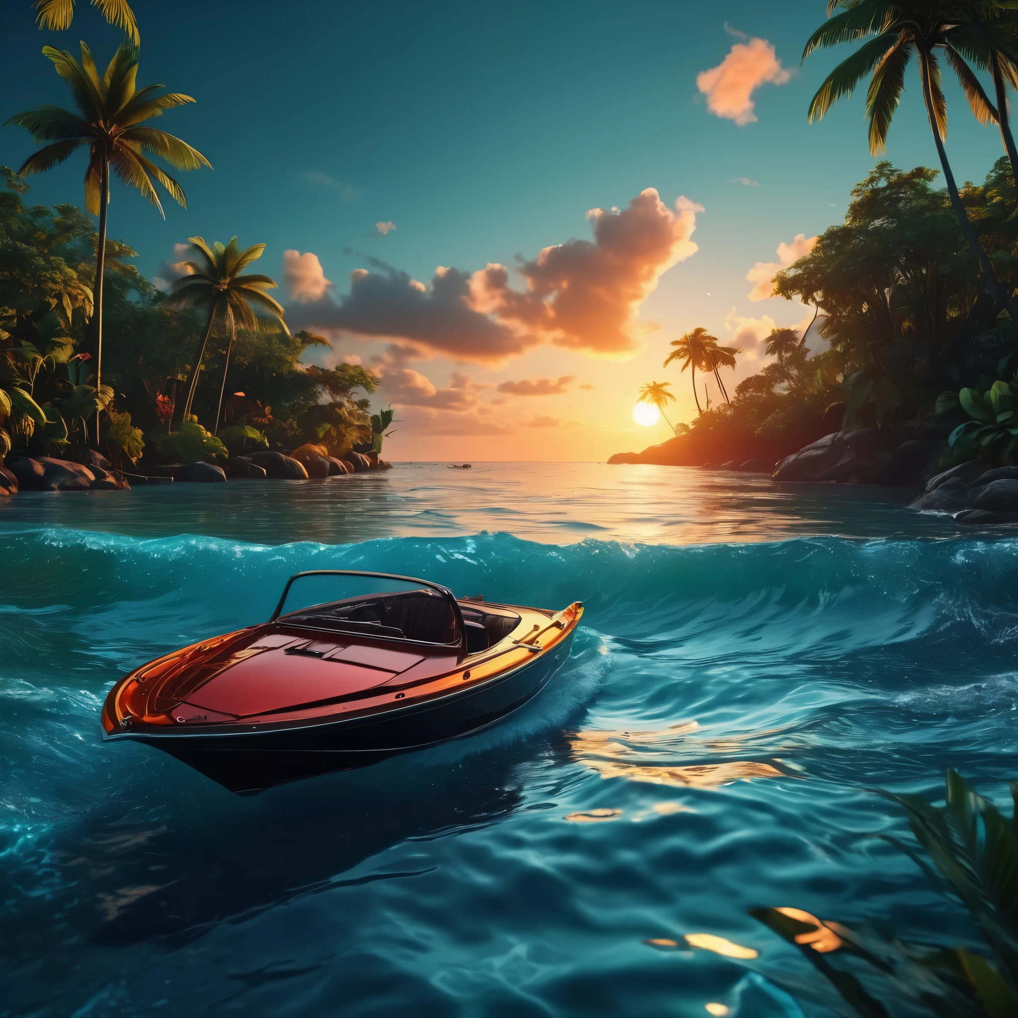 create an image demonstrating the style of ((Dark Paradise)) style, hyper realism, 8k high definition, vibrant colors, sharp focus, insanely detailed