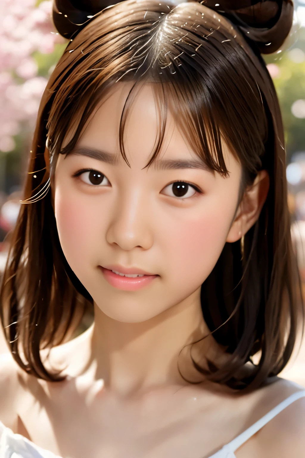 (((JPGND))), Masterpiece, Best Quality, (1girl), Ultra-realistic capture, Highly detailed, High resolution 16k, 
whole body, round face, cute fairy, TinkerBell, dark brown eyes, thin lips, thin eyebrows, 
Flying through the spring flower fields