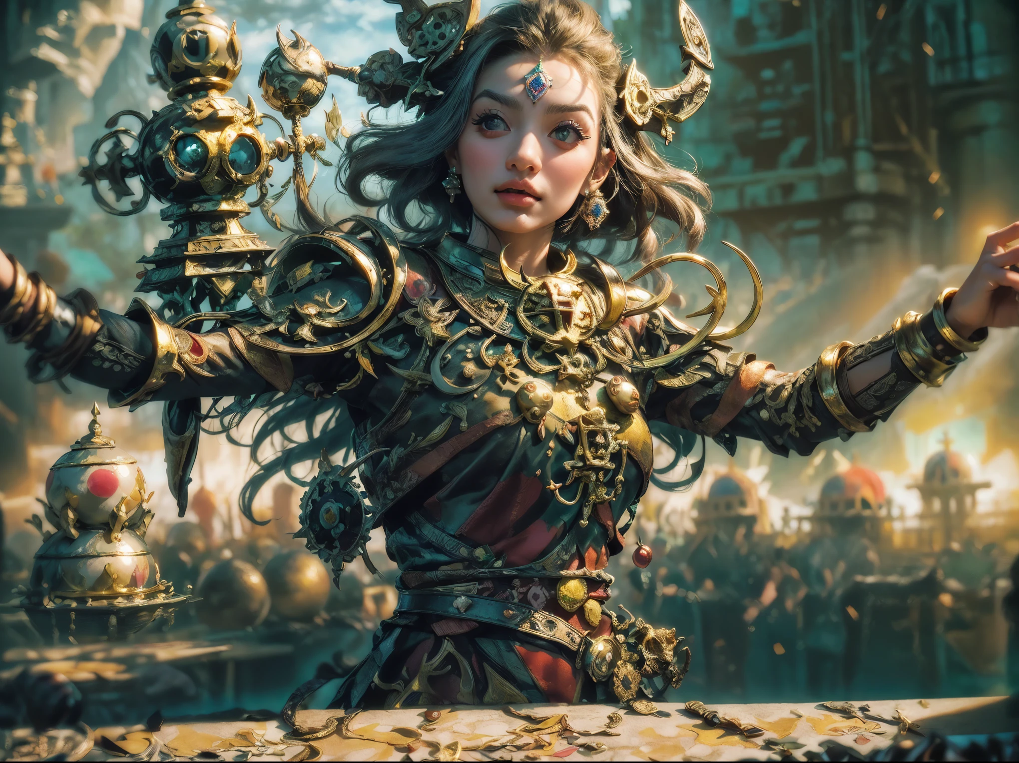 ((estilo subrrealista, loca y disparatada, Salvador Dalí Style:1.5)), obra maestra, (((sombreado textil))), (((Mejor calidad))), (((mesa))), (((CG ultra detallado))), (((magical ))), muchos colores que armonicen entre si y llamativos,dream style, lleno de imaginacion, iluminacion perfecta, luces y sombras ,32k