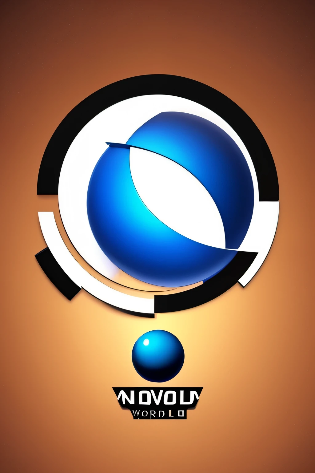 Logotipo simple de videojuego con el nombre "Unova World"
