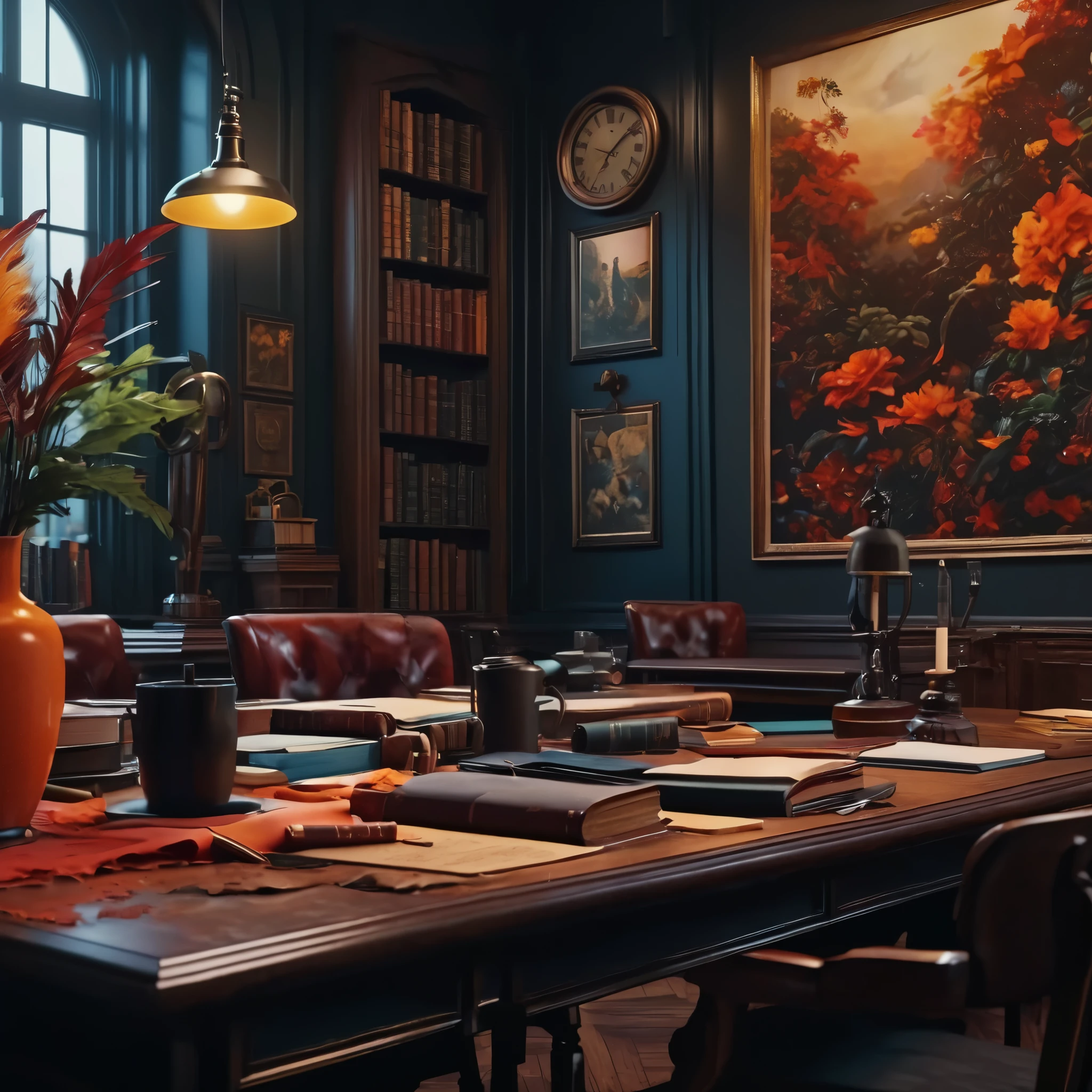 create an image demonstrating the style of ((Darkest Academia)) style, hyper realism, 8k high definition, vibrant colors, sharp focus, insanely detailed