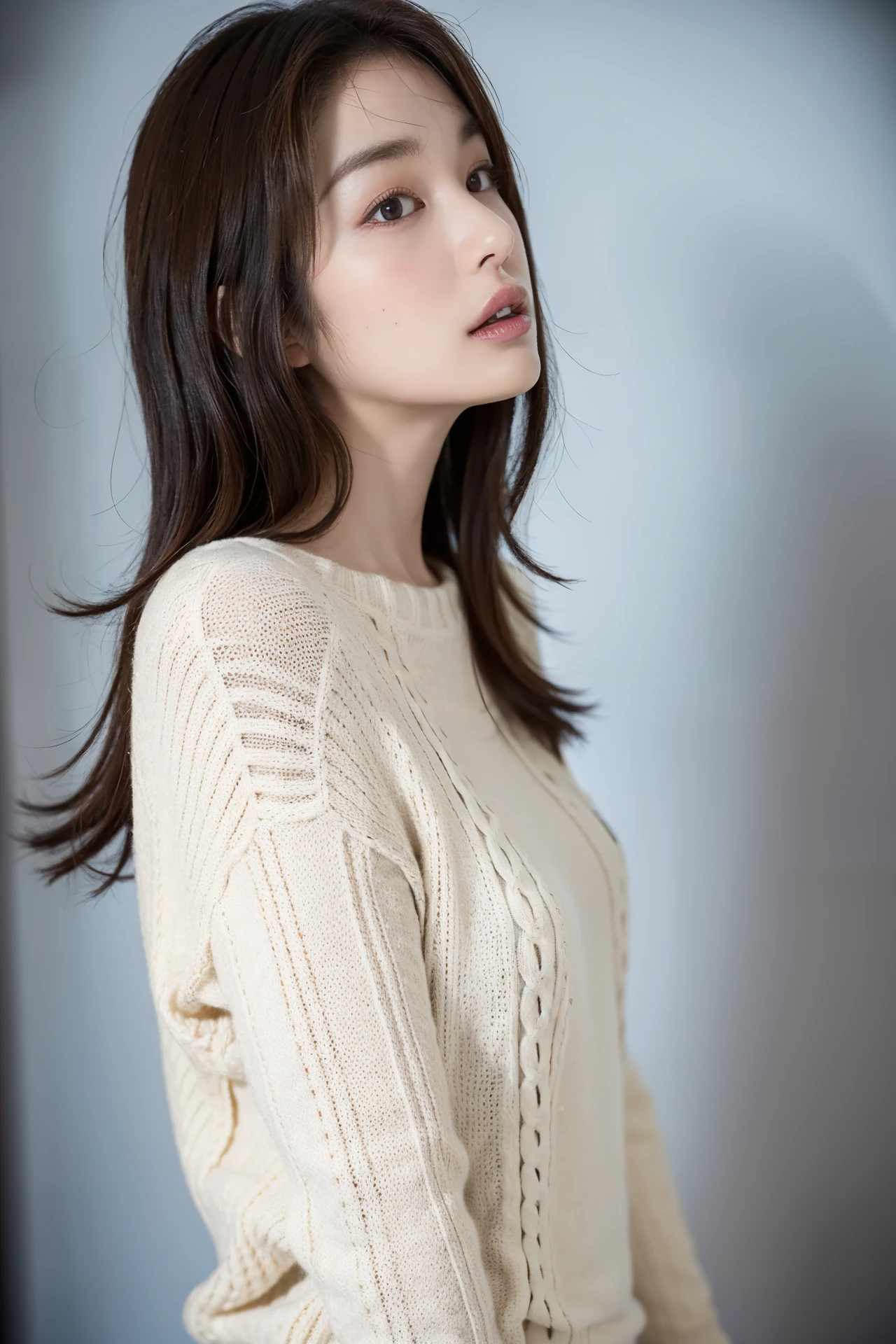 whole body,white striped wool sweater,1 girl,alone,
(8k, RAW photo, highest quality, masterpiece:1.3),(realistic, photo-realistic:1.37),realistic skin texture,(photorealistic:1.3),(hyperrealistic:1.2),