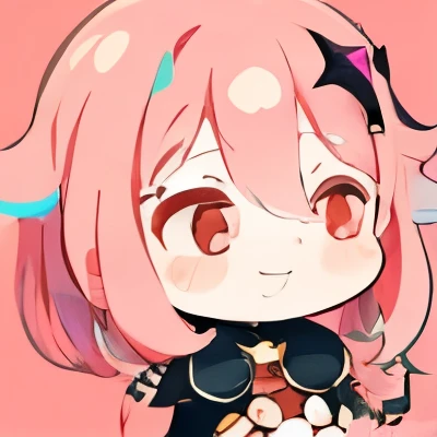 chibi, best quality, masterpiece, (many girls:1.4), one mean girl who hogs all the sweets, grinning, I can't hate her, cute