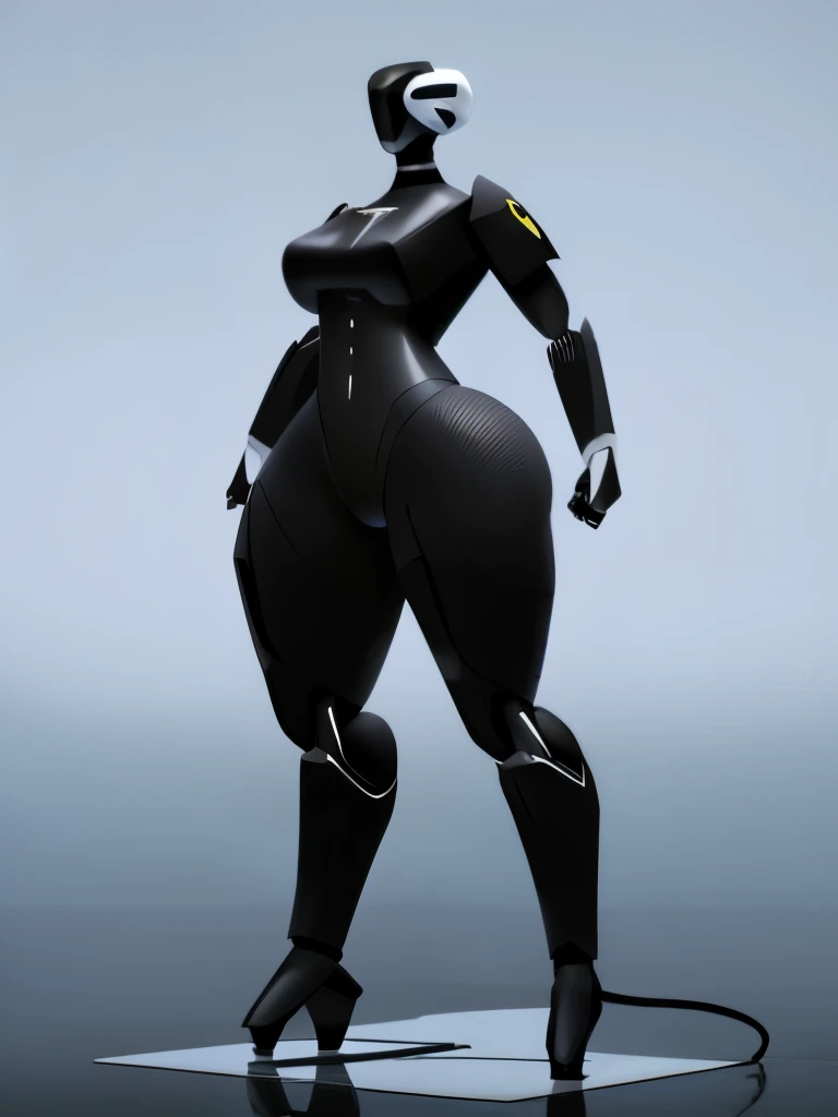 ((Tesla bot)),tall,robot,voluptuous:2.2,athletic:1.4,(white skin),black head,smooth skin:2.1,detailed body,big breasts, giant hips, (faceless), (black glass mask), no hair, steam clouds, sweating, full body, synth skin, muscular, abs, fem body, soft skin, good lighting