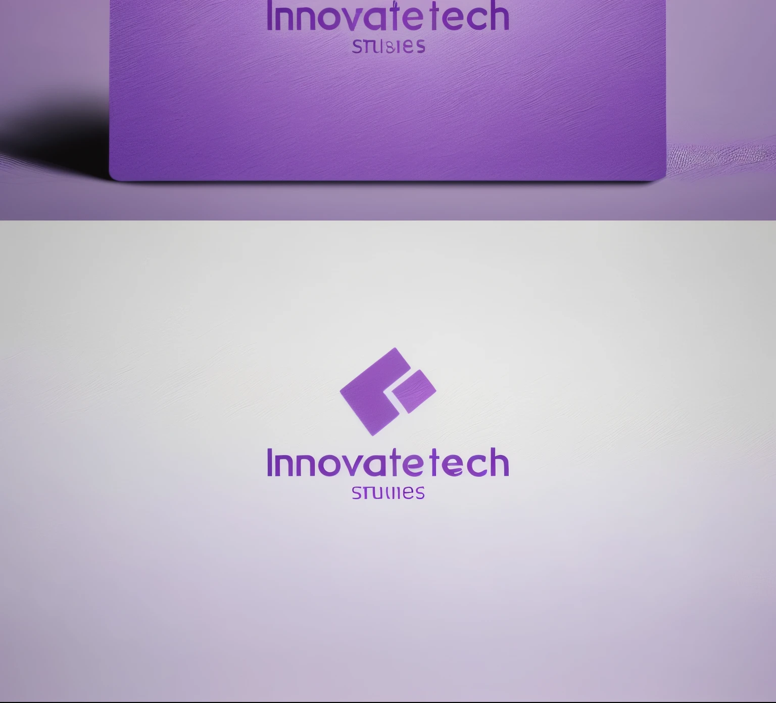 a close up of a business card with a logo on it, logo concept design, clean logo design, logo design, stunning high tech, innovative, ouchh and and innate studio, innovation, professional logo design, by Ivan Meštrović, innovative product concepts, by Karel Štěch, logotype design, innate studio,#2d3988 Purple,#e77555 Orange,Innovate tech studios,Font family "Playfair Display", Sans-seri