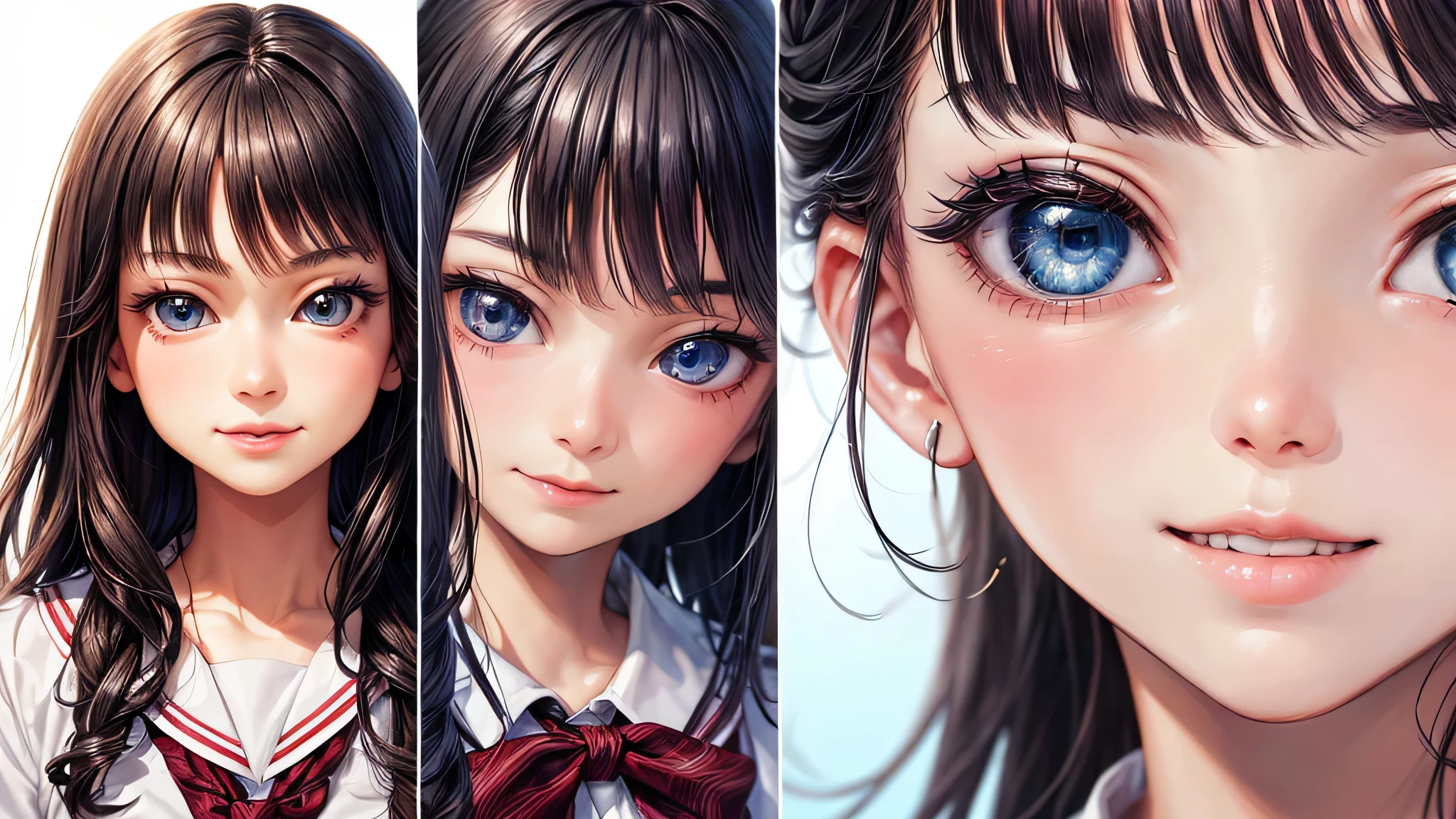 1 girl, very cute face, wonderful face and eyes, Smile, (highly detailed eyes, highly detailed face), Fresh, very beautiful appearance, (surreal, High resolution), (highest quality:1.4), professional photography, (high School uniform, pleated mini skirt:1.2), smile a little, (look at me), (anime illustration), School, classroom,